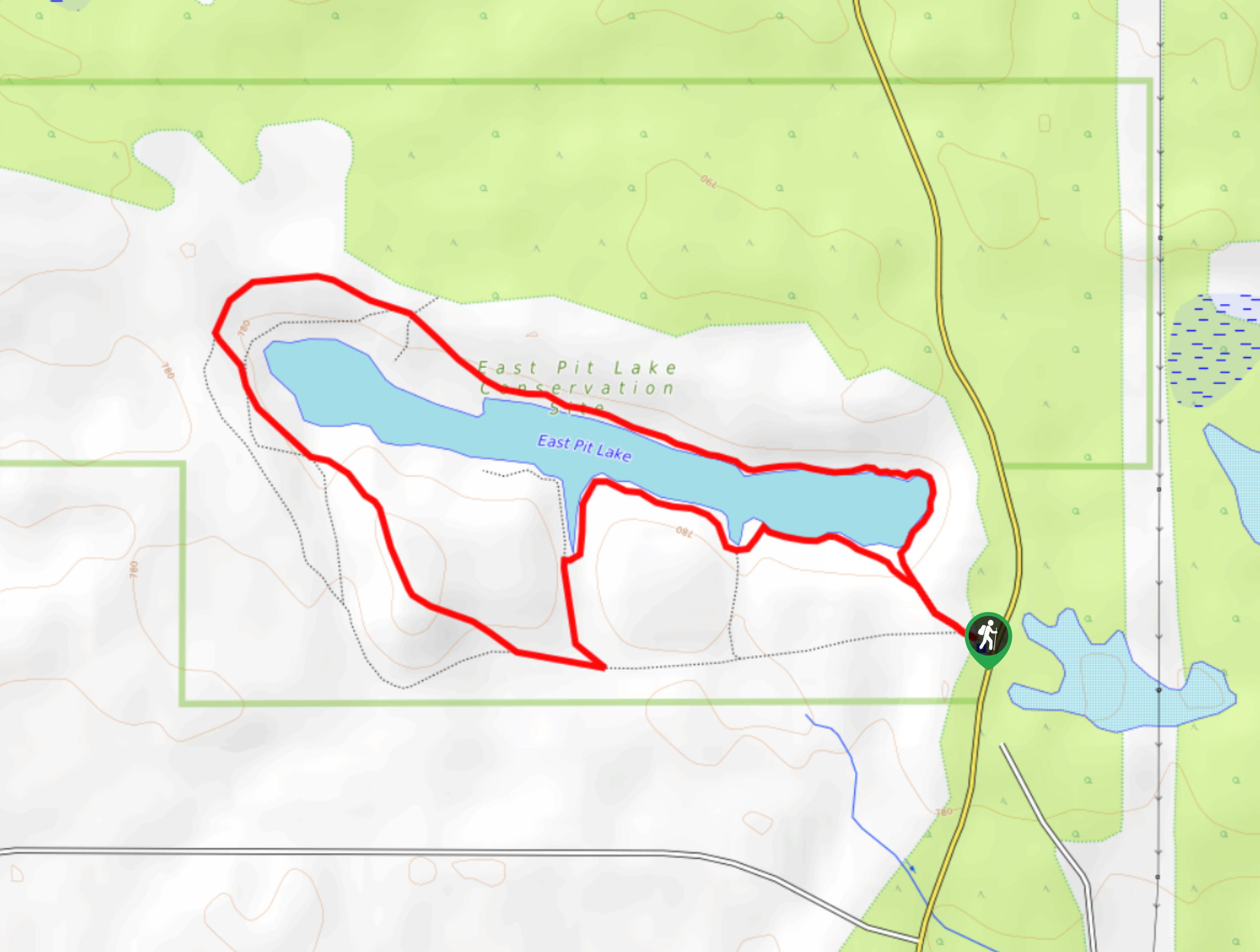 East Pit Lake Trail Map