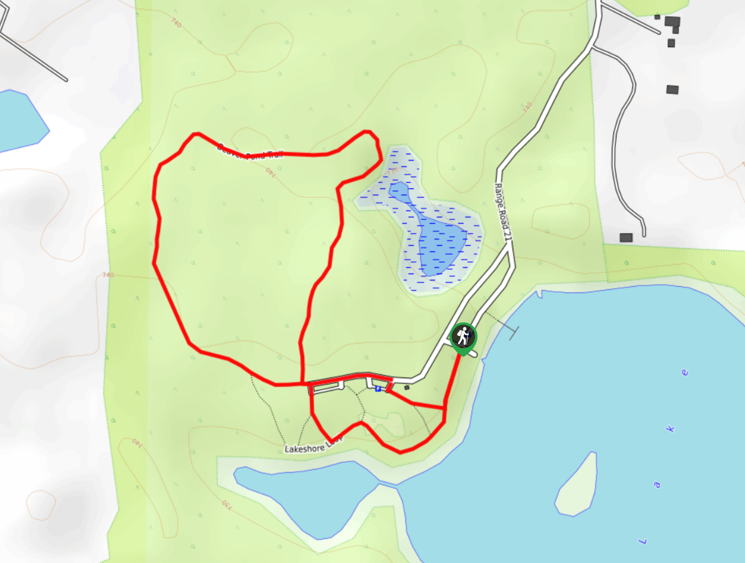 Hasse Lake Trail Map