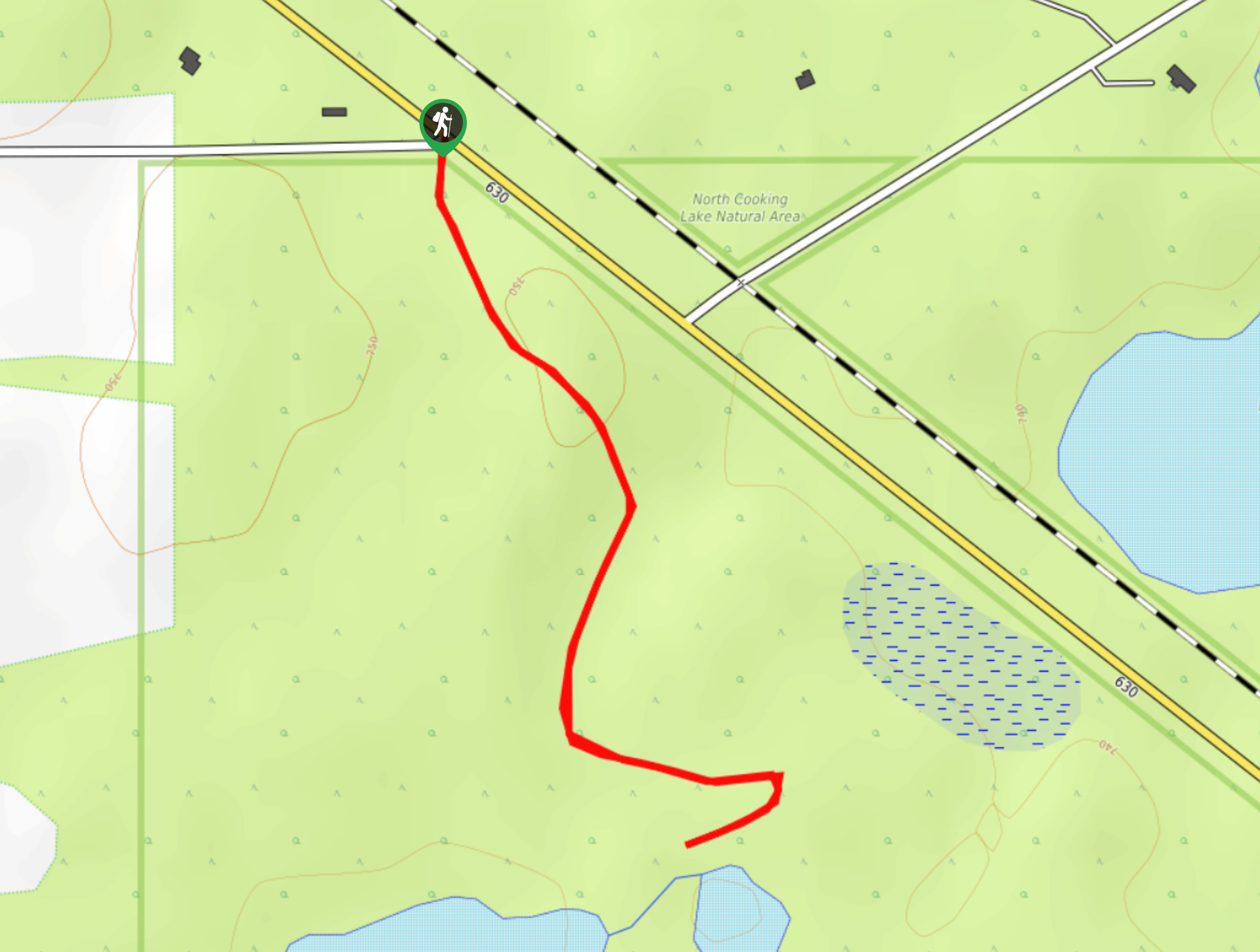 North Cooking Lake Trail Map