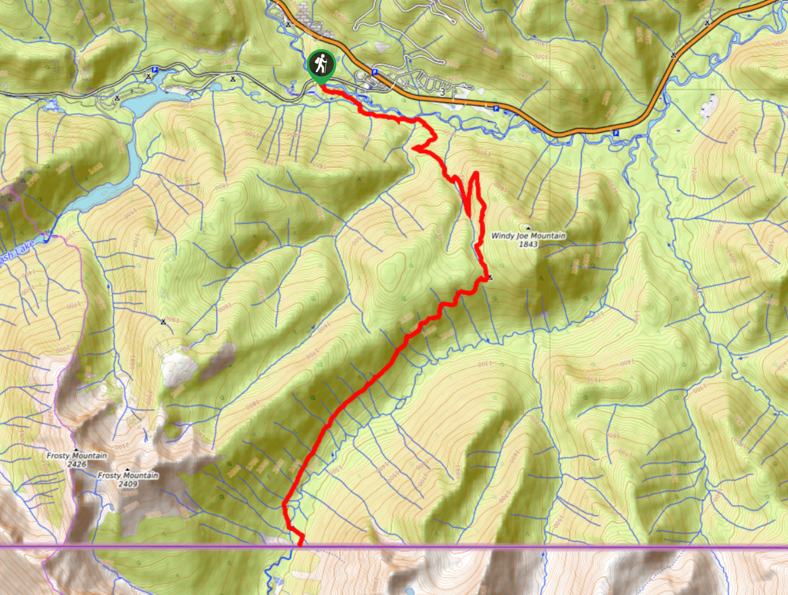 PCT Northern Terminus Backpacking Trail Map