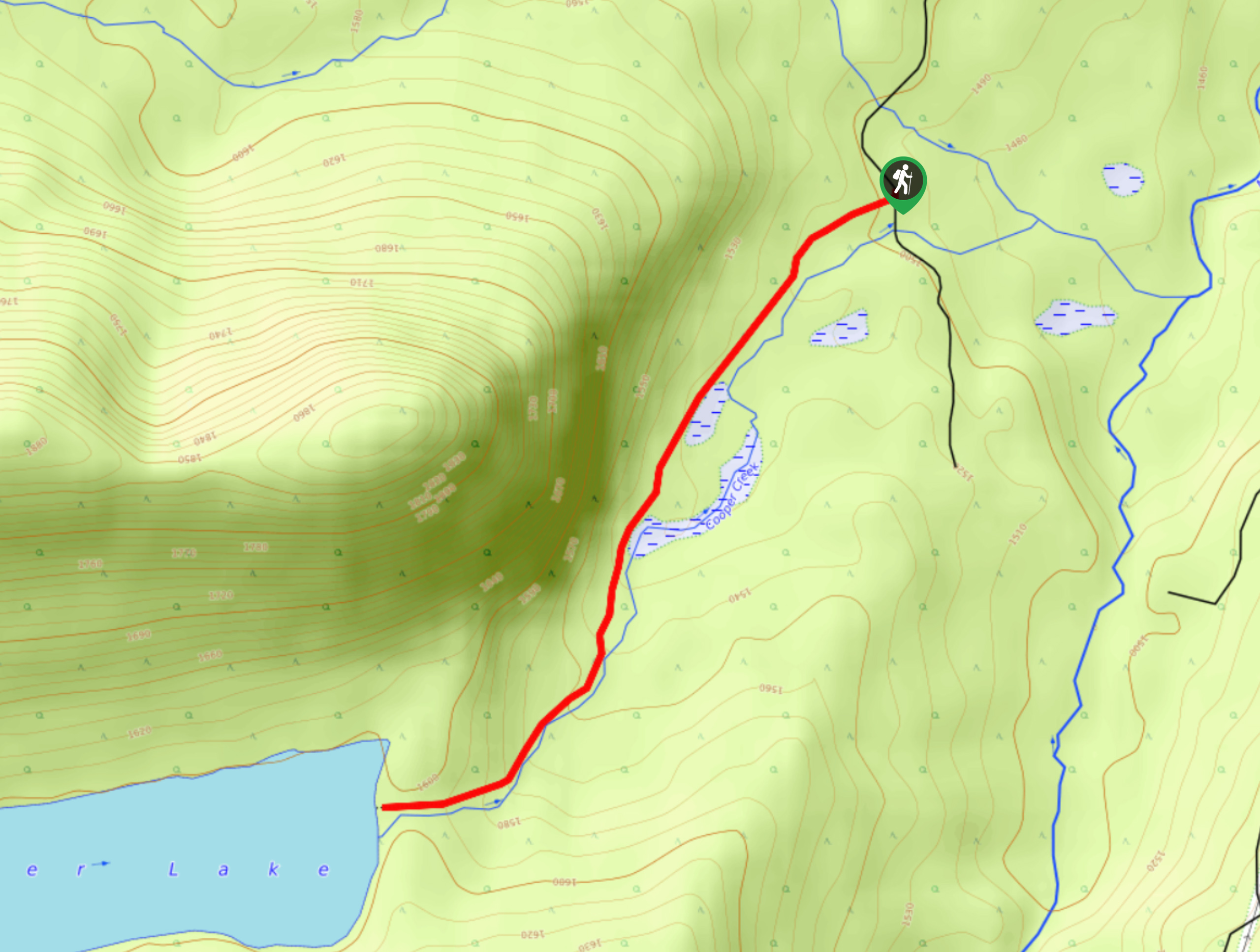 Cooper Lake Trail Map