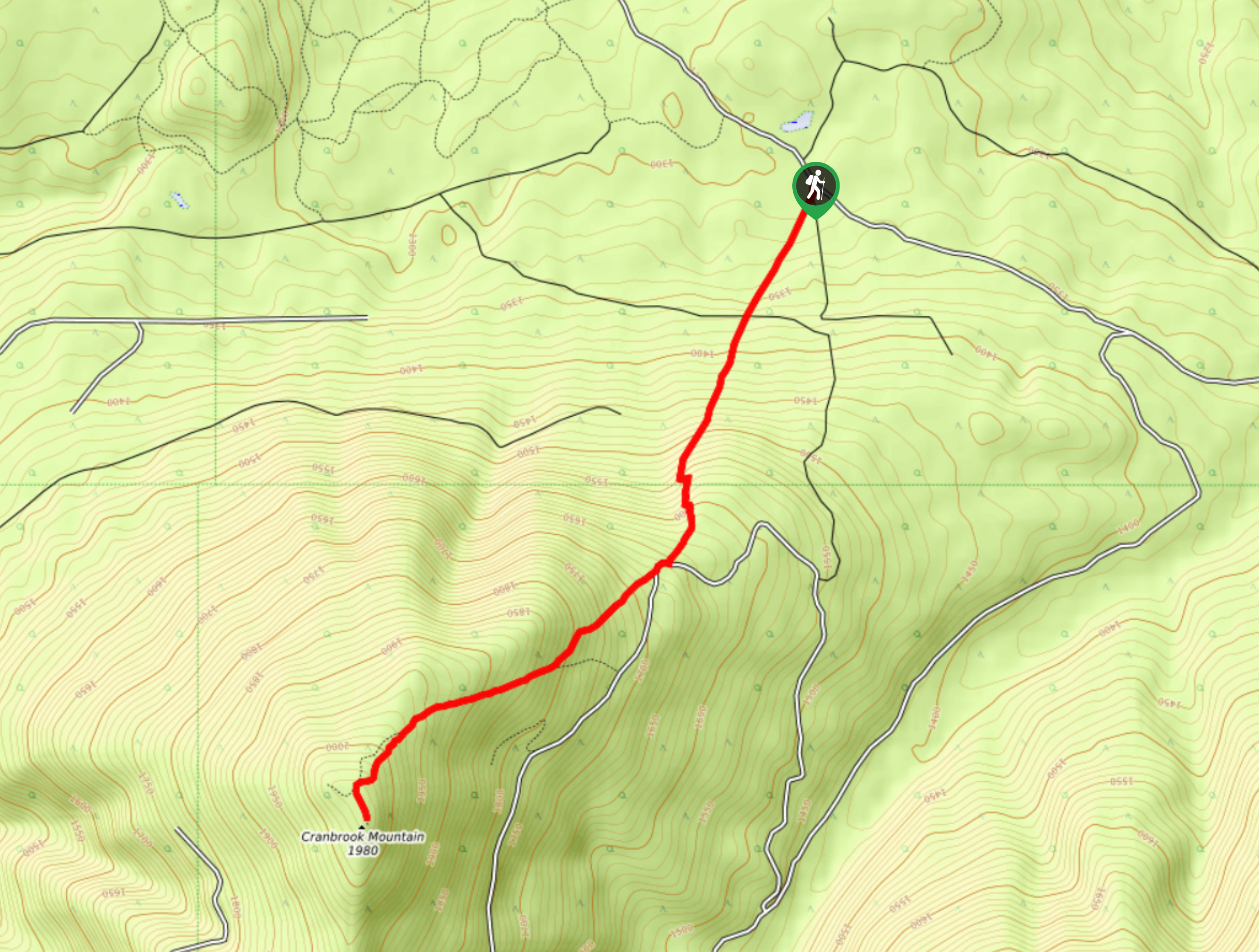 Cranbrook Mountain Trail Map
