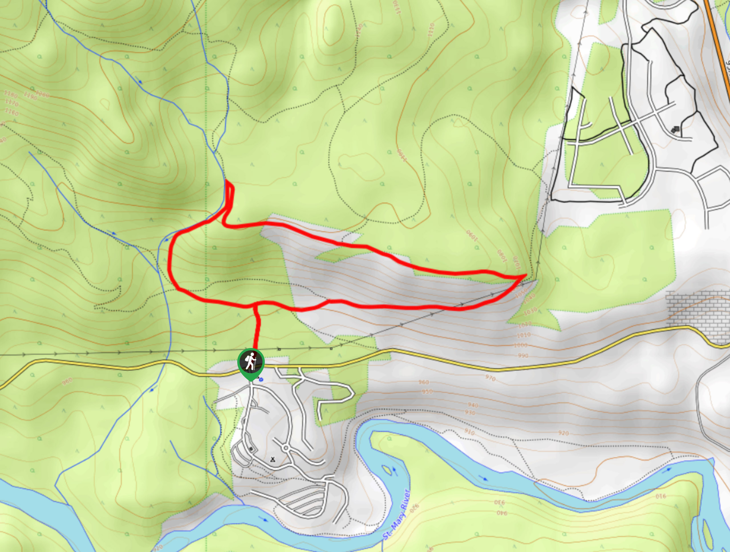 Jimmy Russel to Sunflower Hill Loop Map