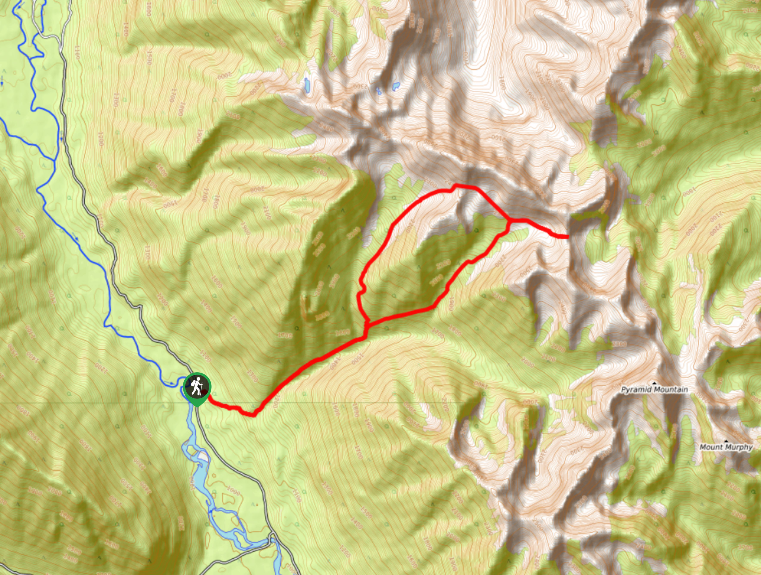 Pyramid Creek Loop Map