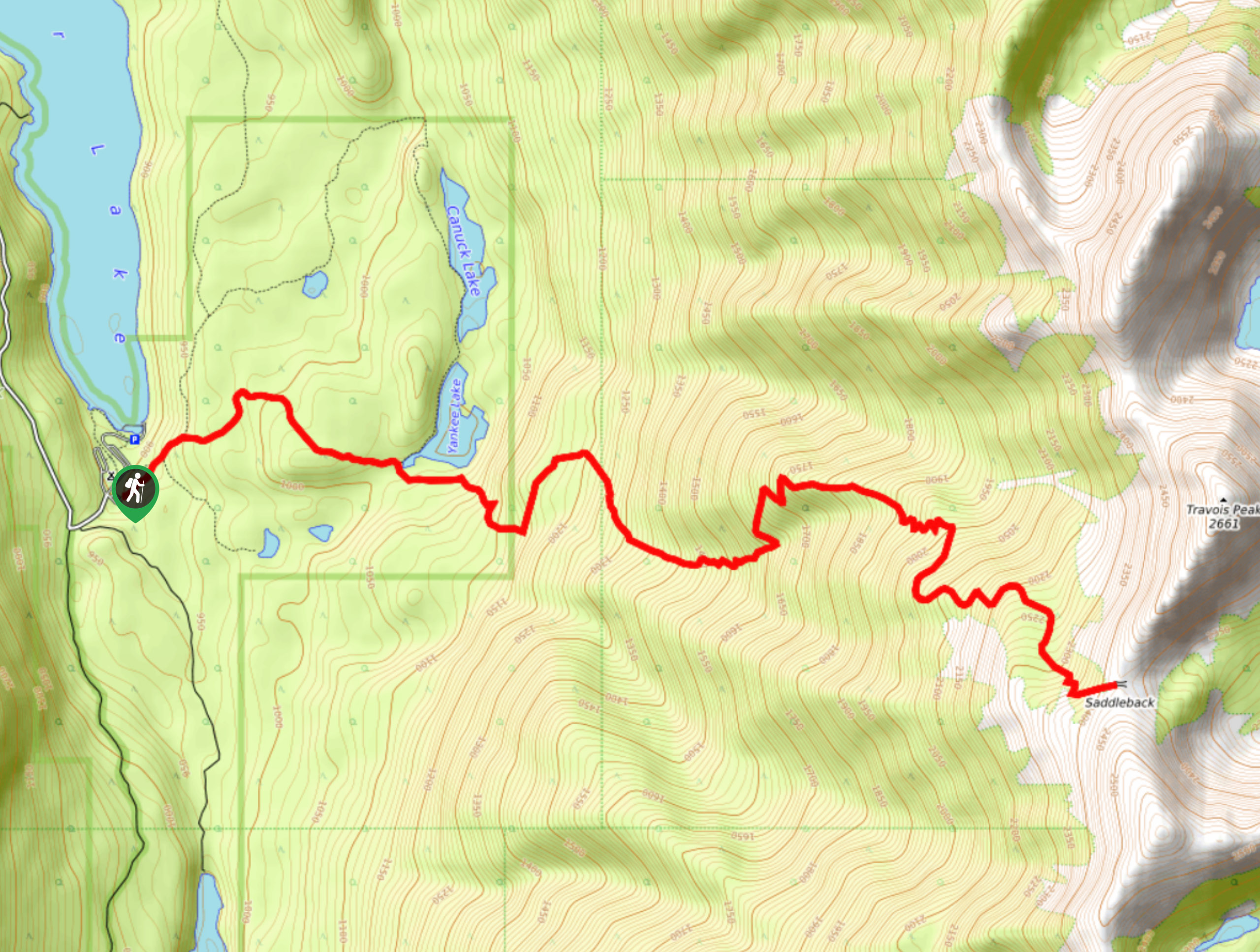 Saddleback Ridge Trail Map