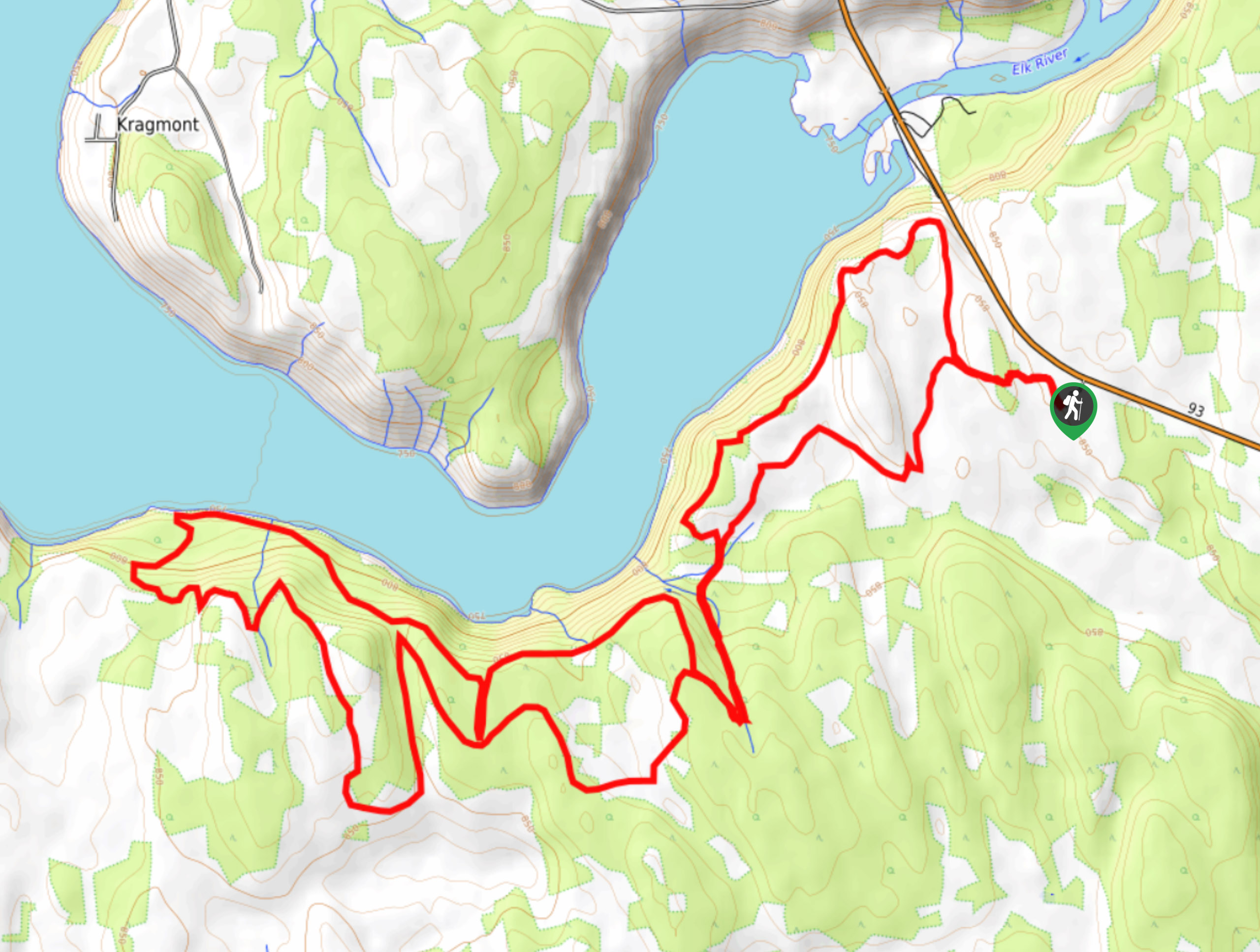 Elk Rim Trail Map
