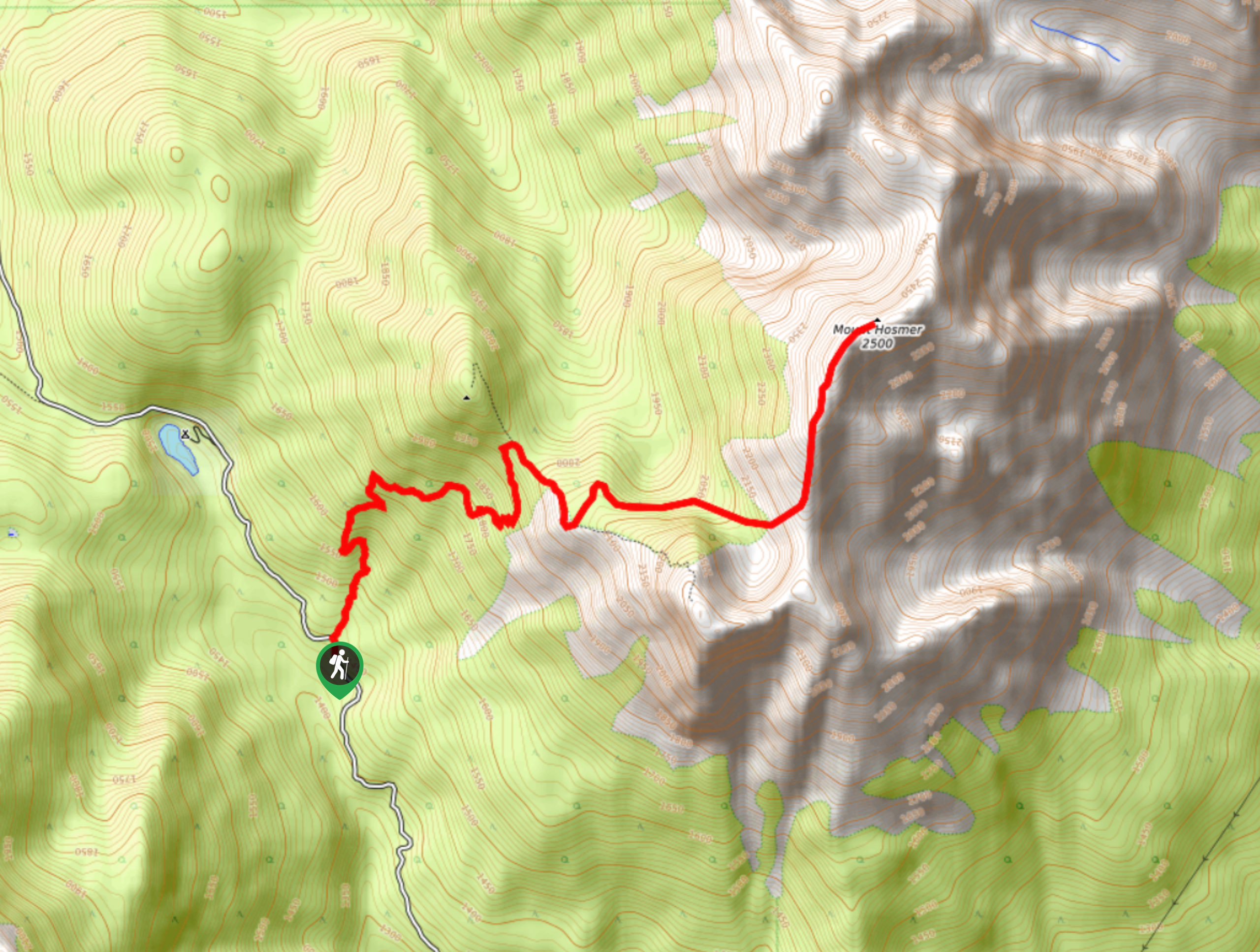 Mount Hosmer Trail Map