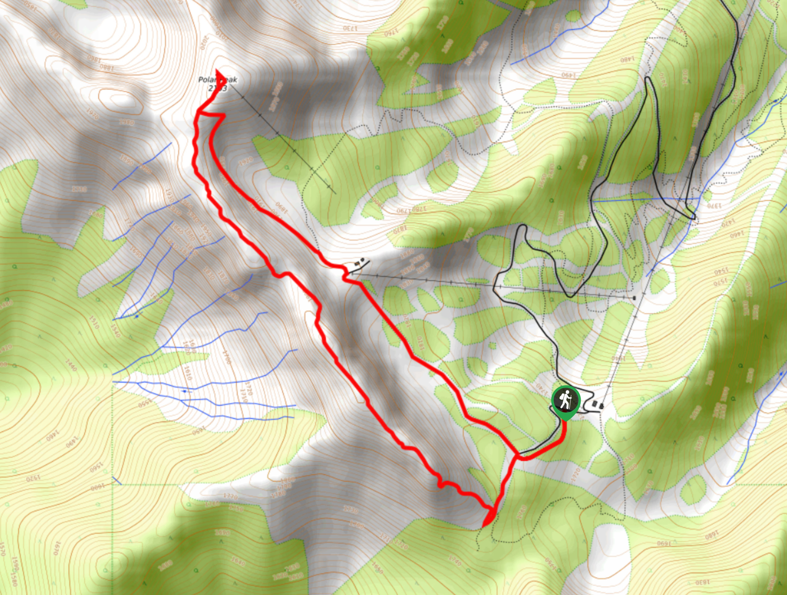 Polar Peak Ridge Walk Map