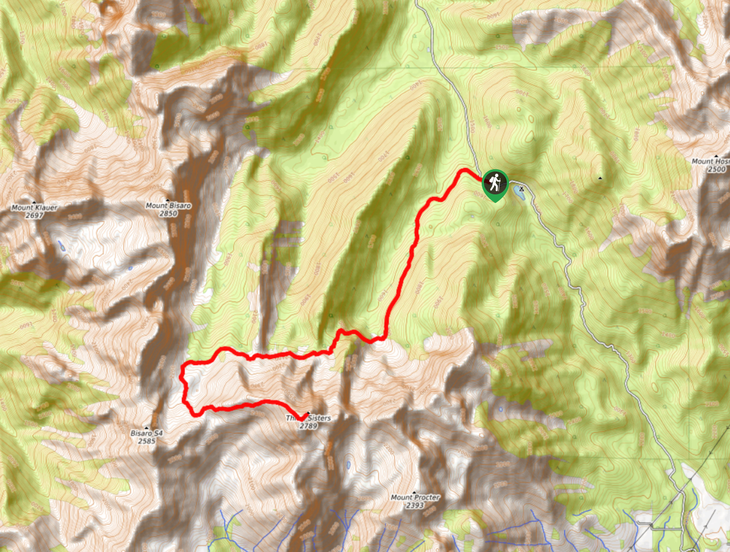 Three Sisters Trail Map