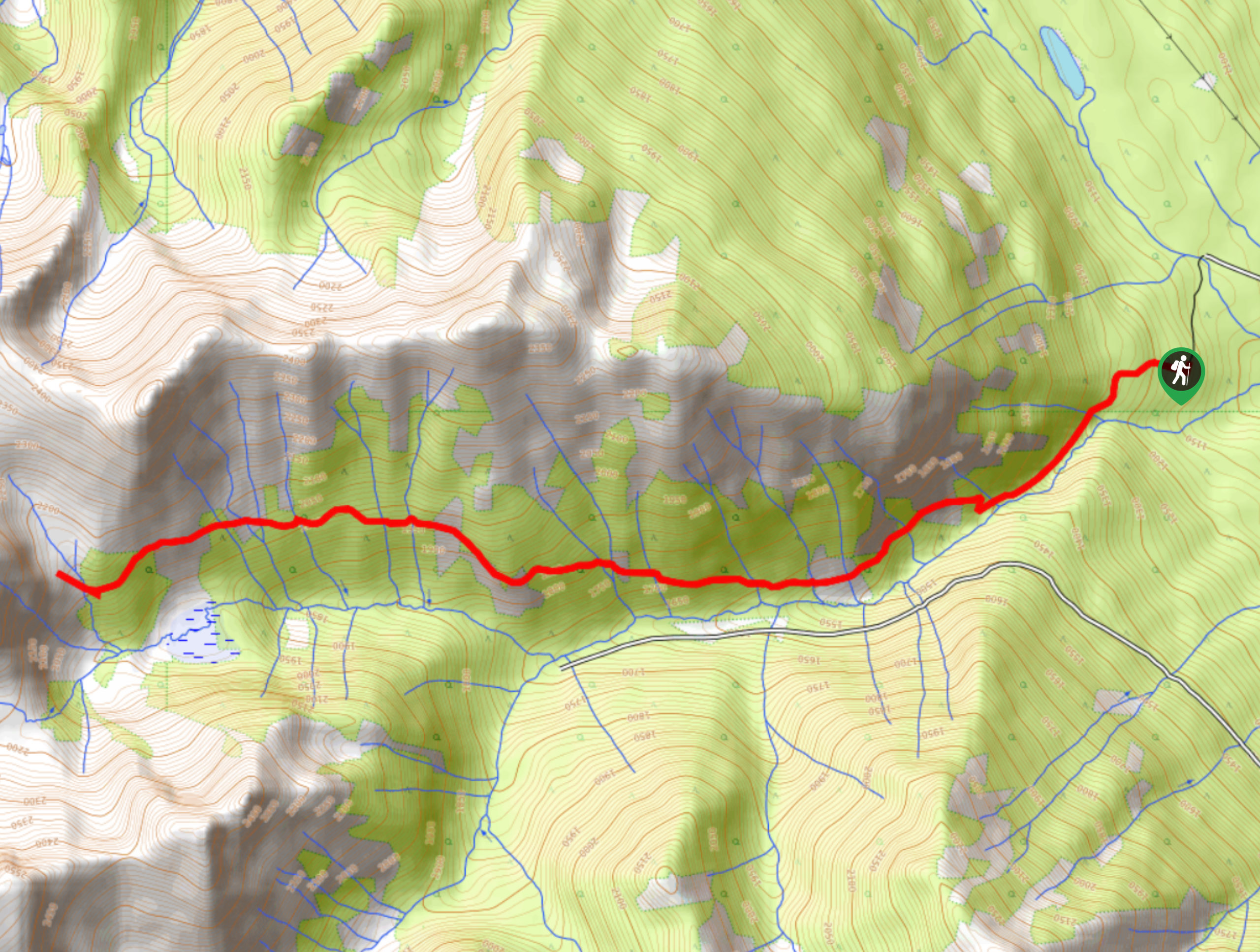 Lower Certainty Mine Trail Map
