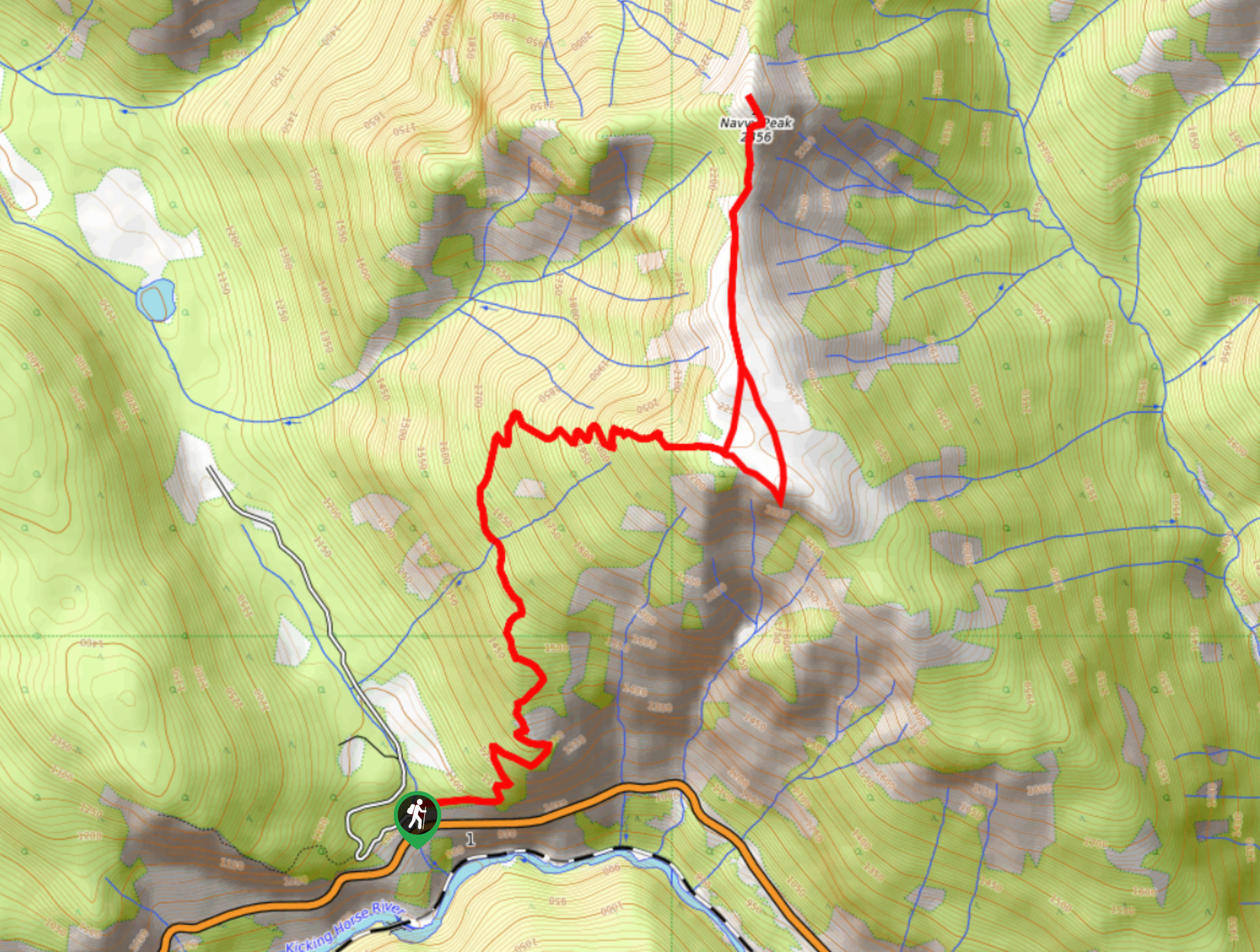 Table Mountain and Navvy Peak Map