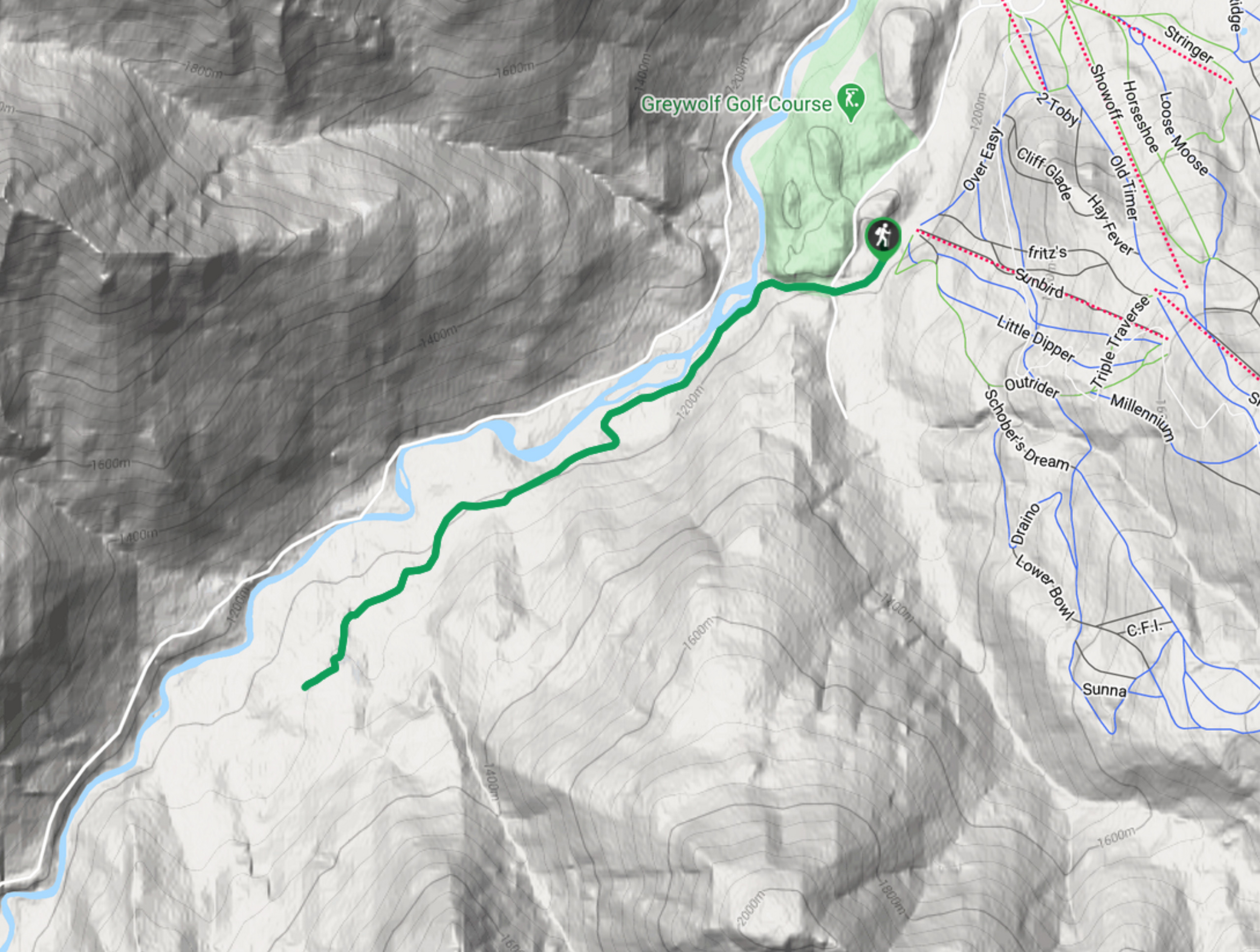 Hale Hut via Placer Trail Map
