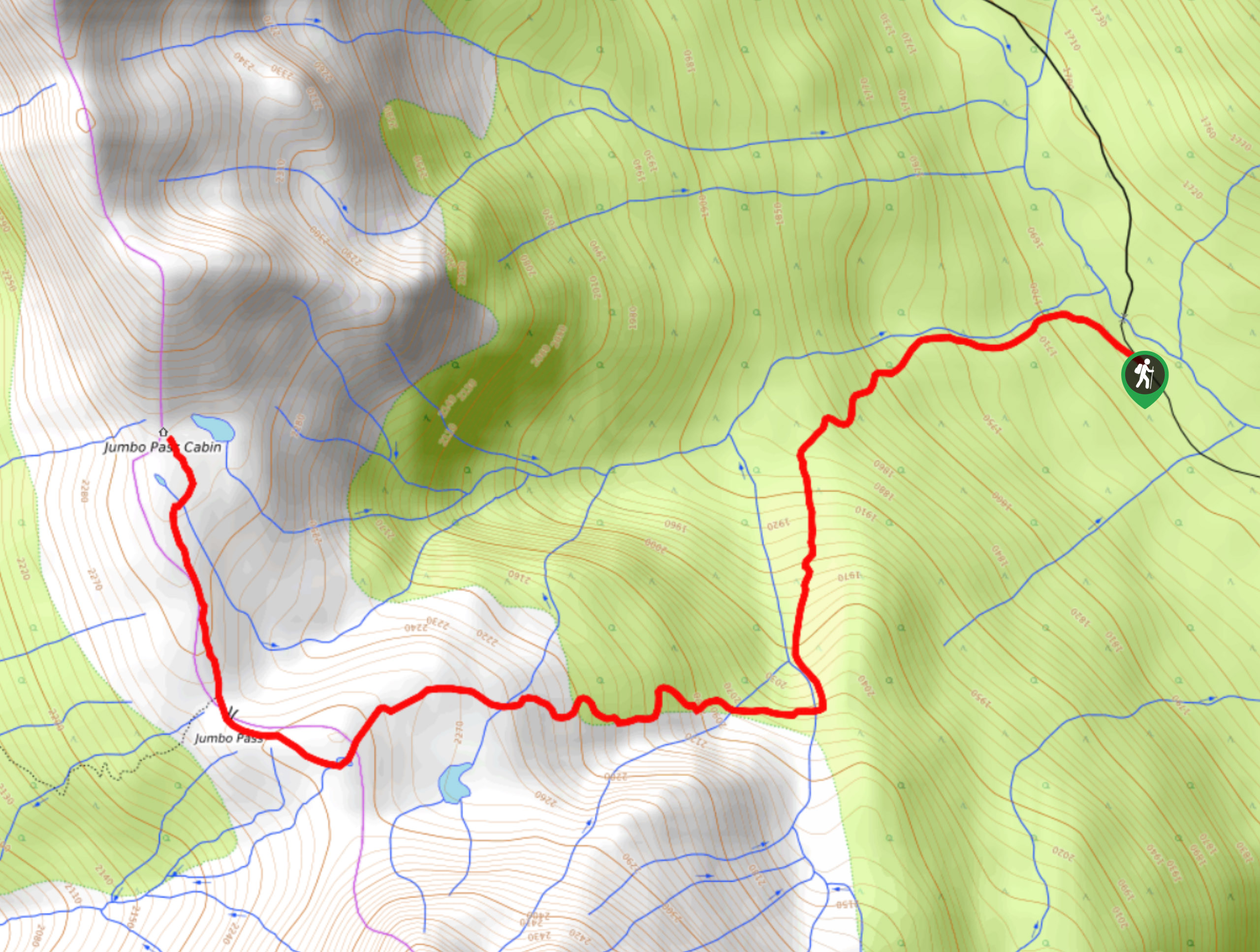 Jumbo Pass Trail Map