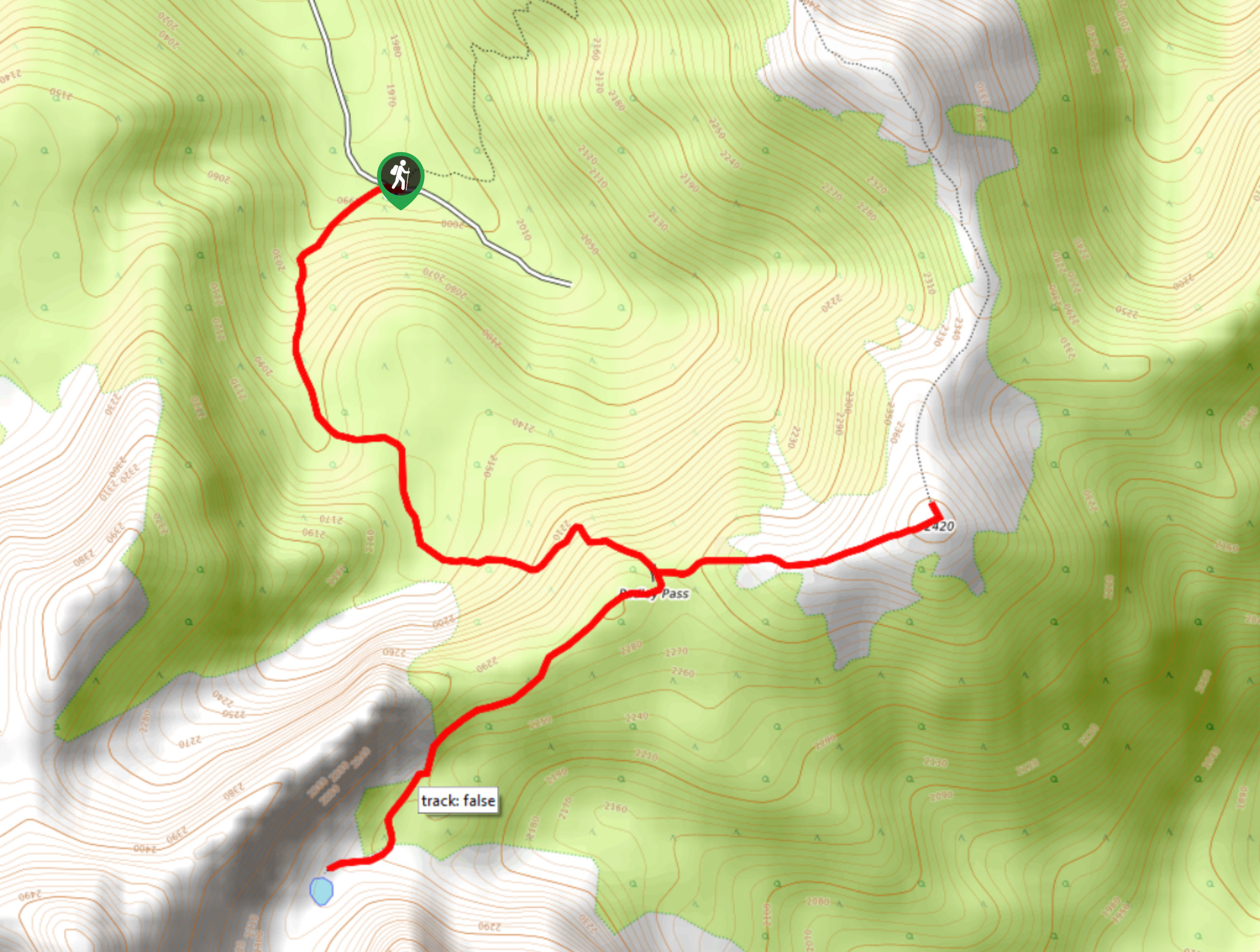 Pedley Pass Trail Map