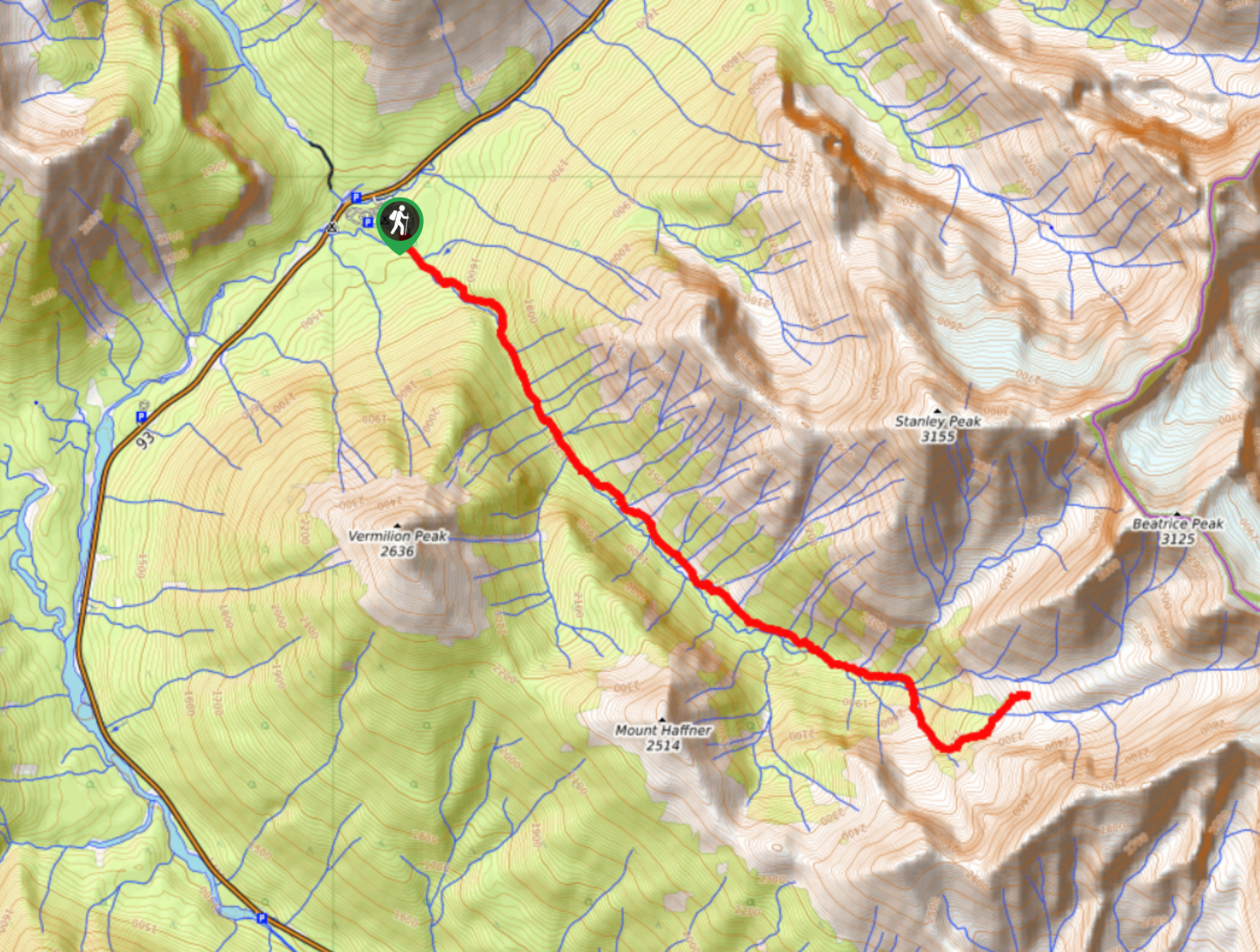 Haffner Creek Trail Map
