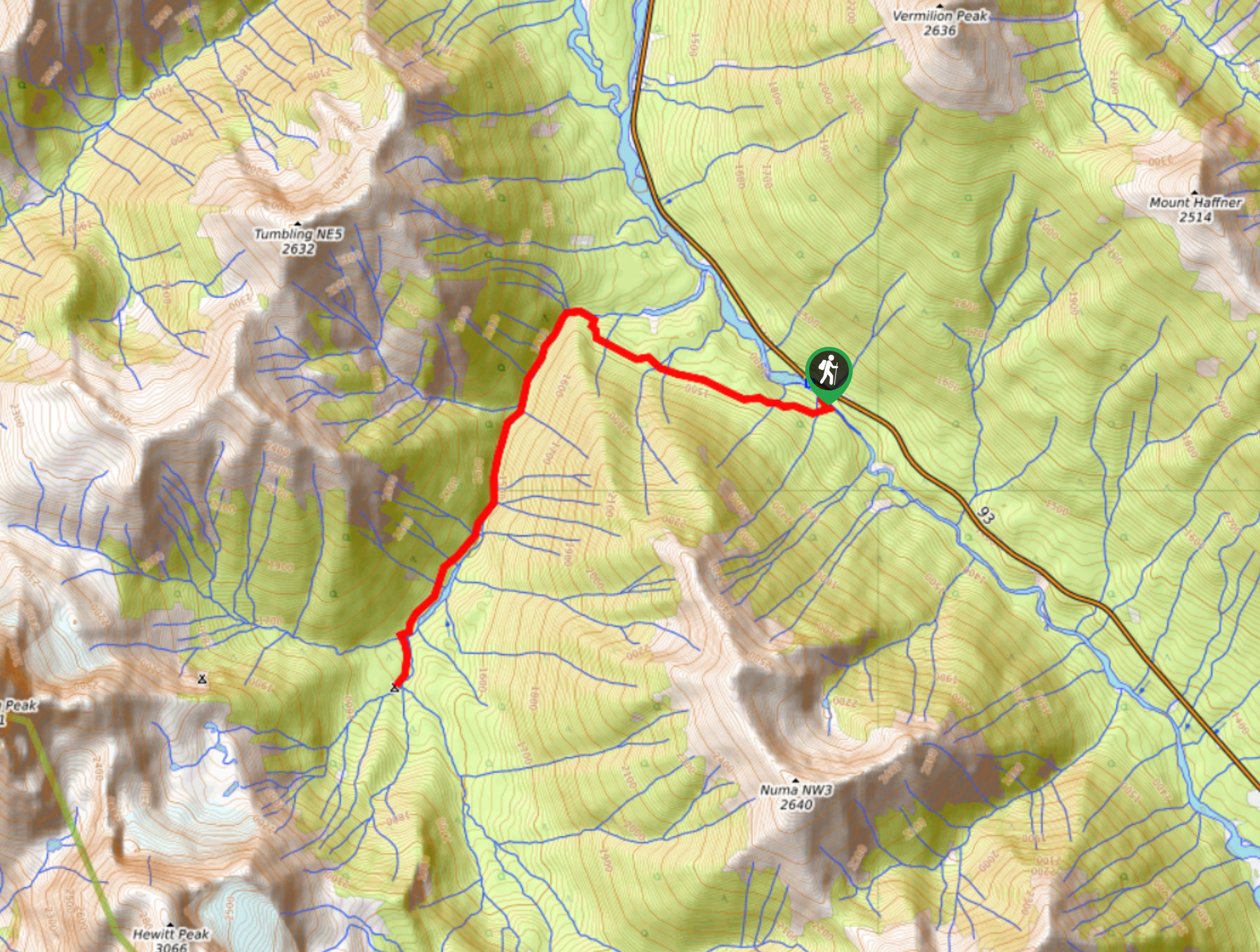 Numa Creek Trail Map
