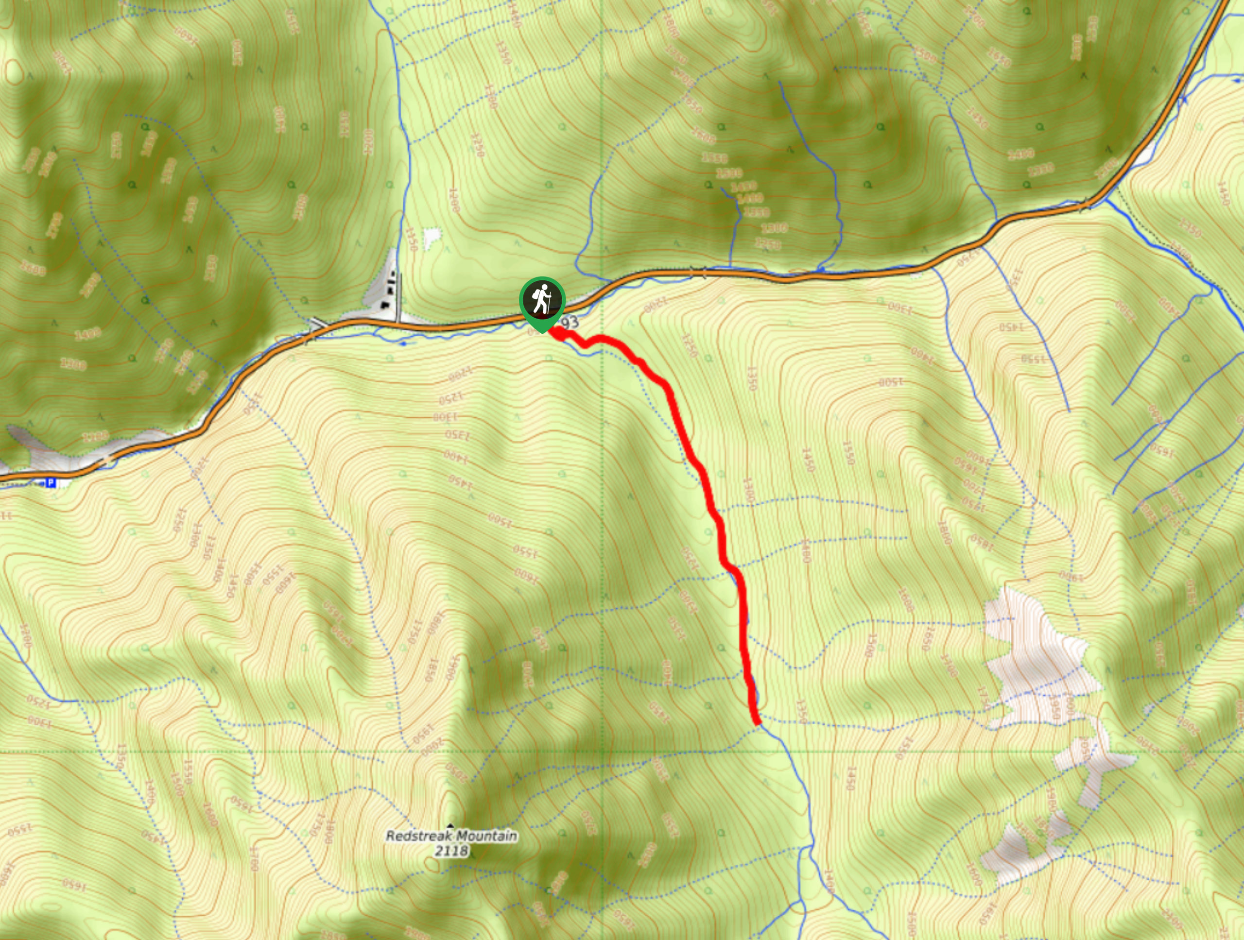 Redstreak Creek Trail Map