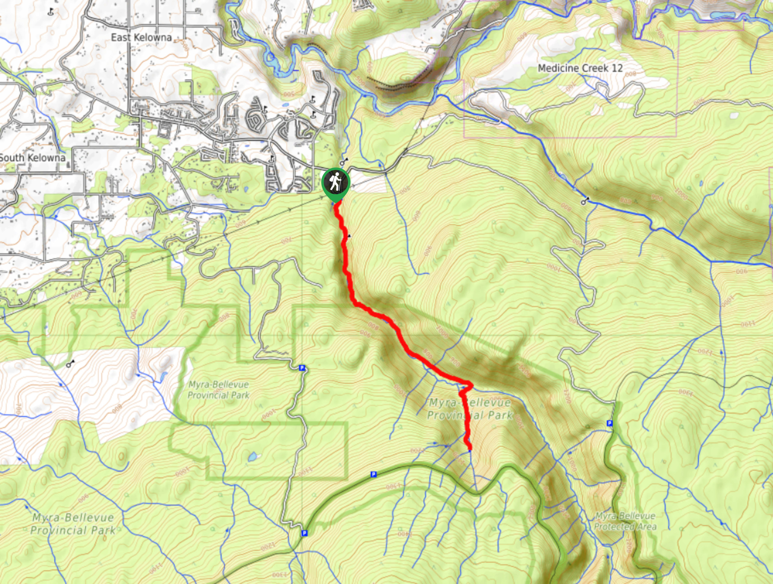 Angels Springs via KLO Creek Hike Map