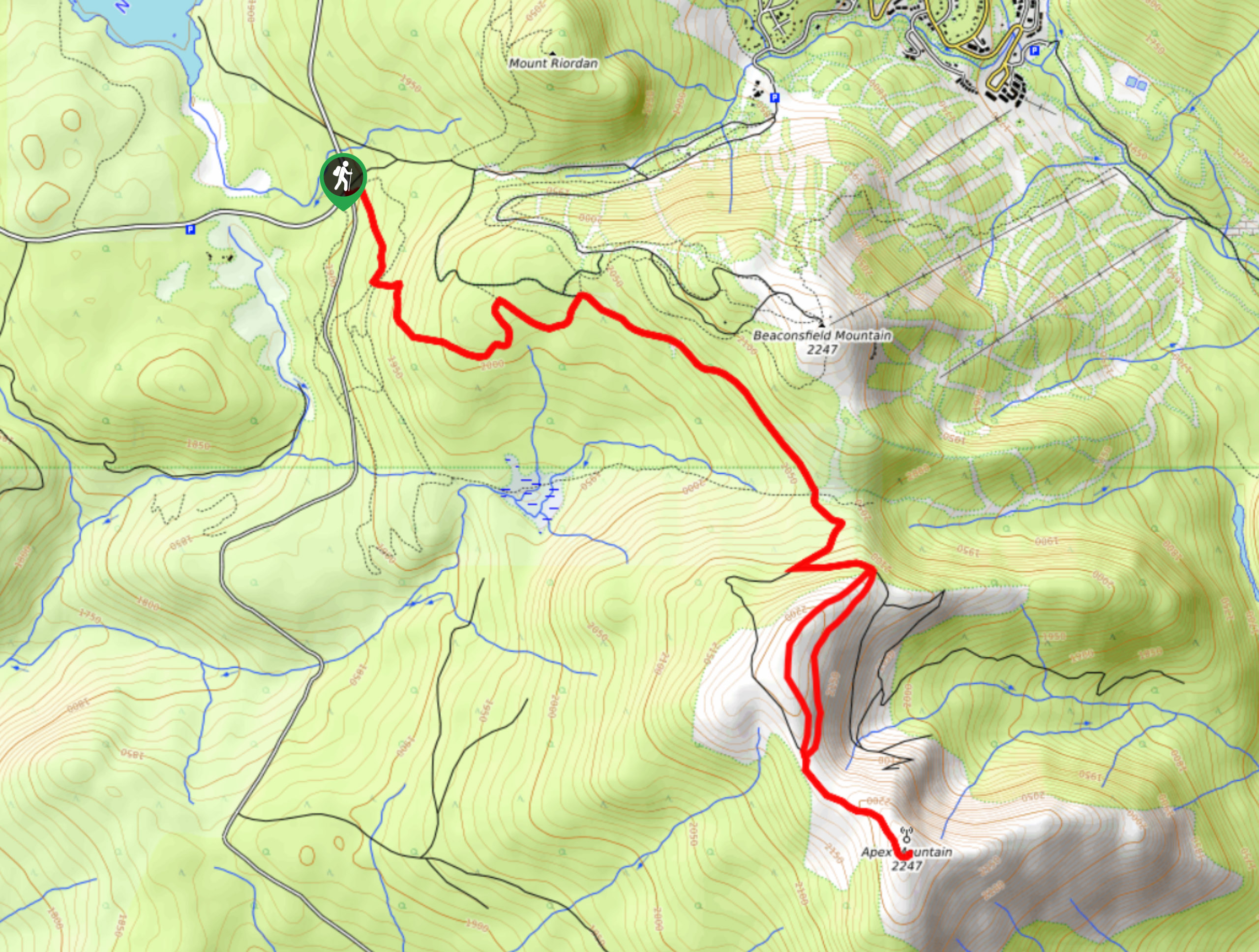 Apex Mountain Trail Map