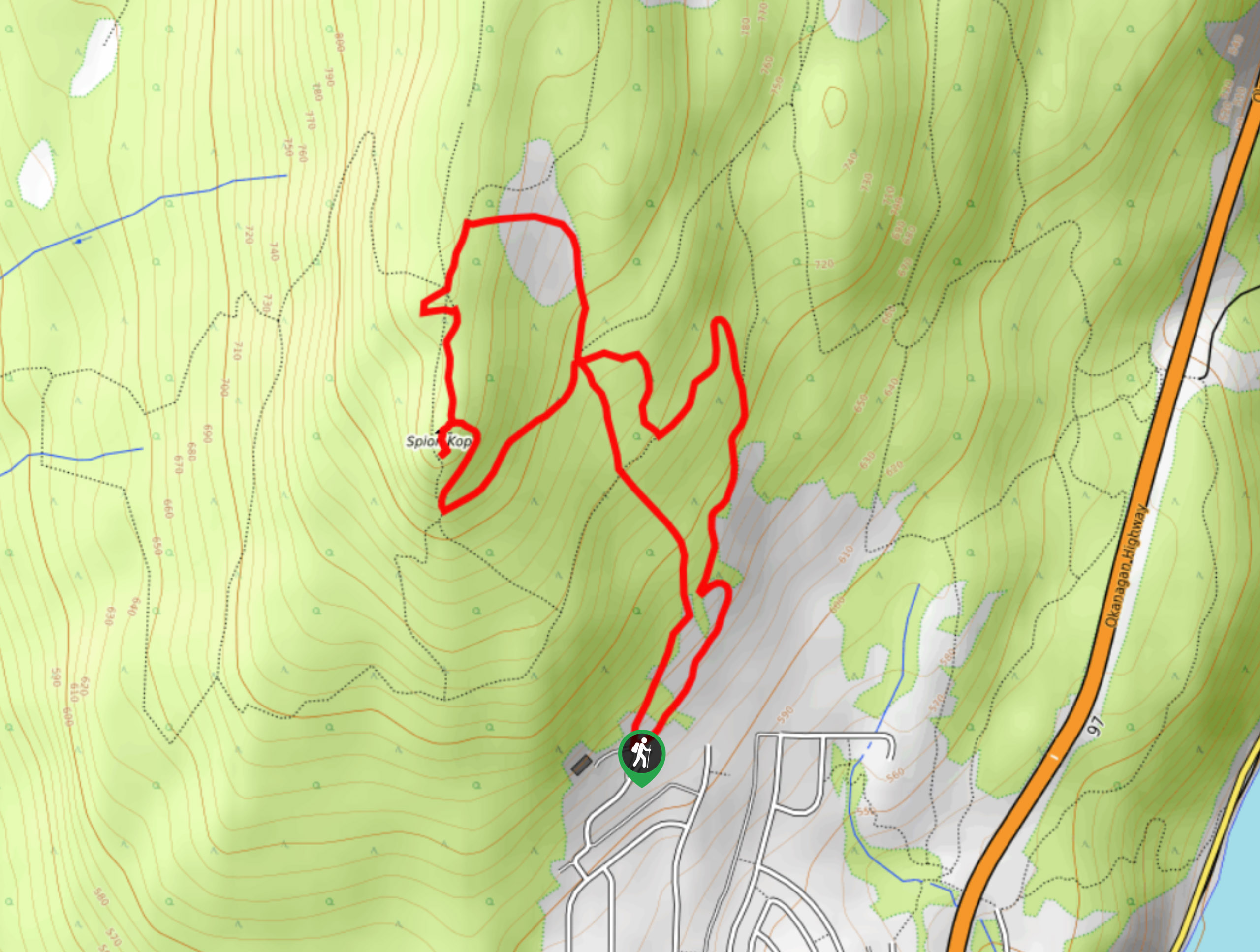 Arrowleaf, Summit, and Tower Trails Loop Map