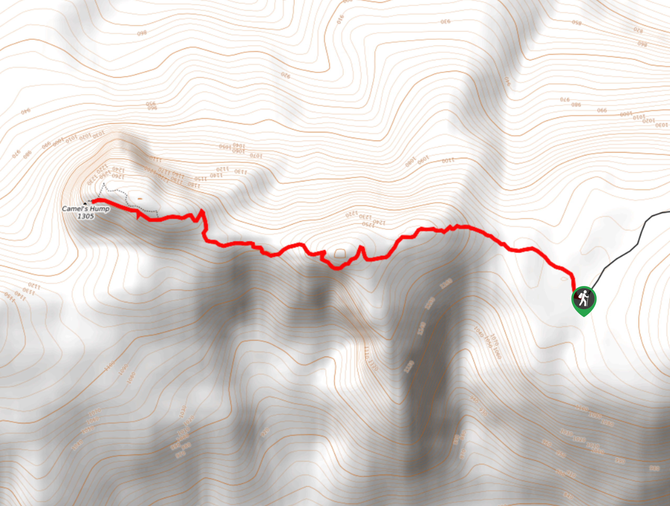 Camel’s Hump Hike Map