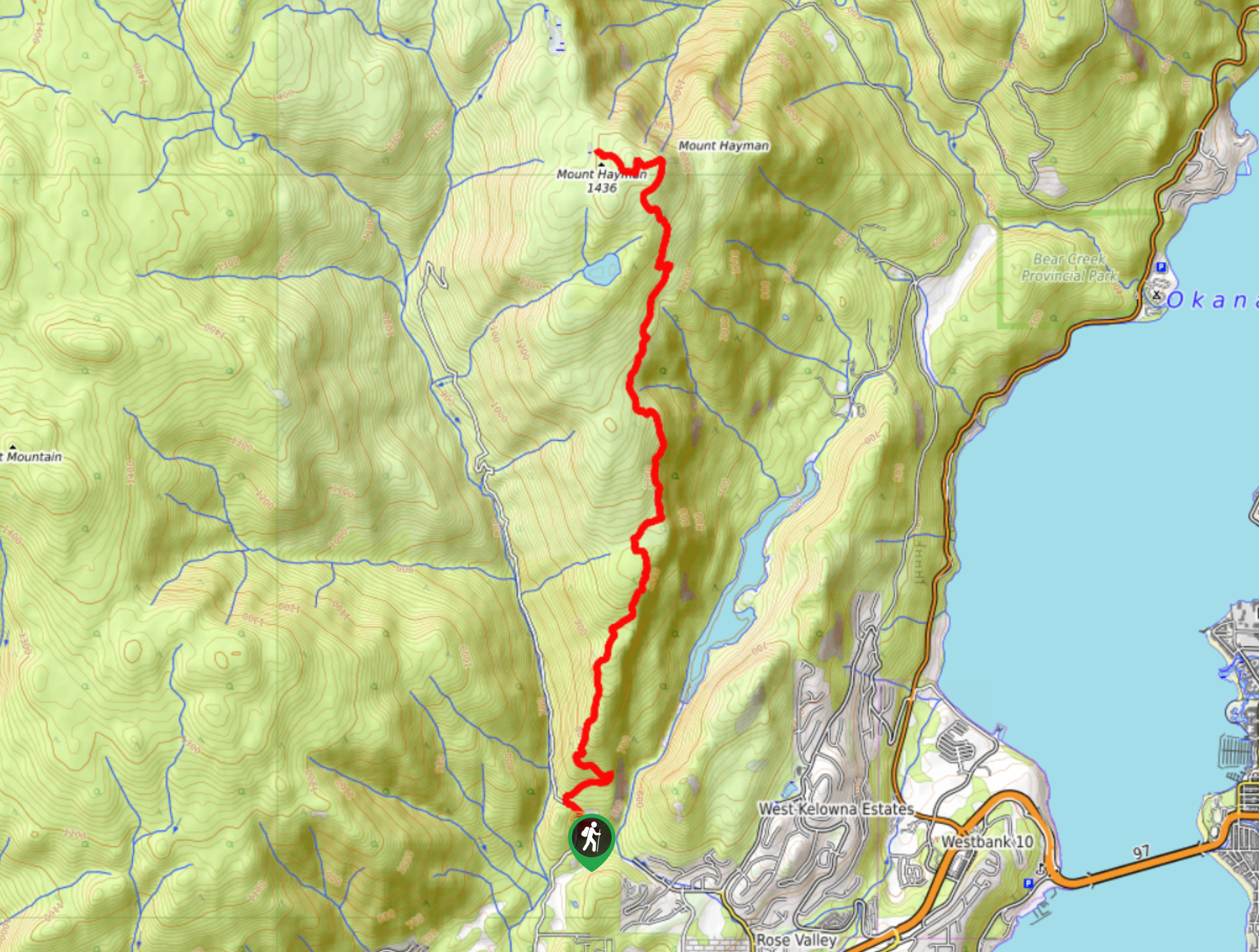 Mount Hayman via McDougall Rim Trail Map