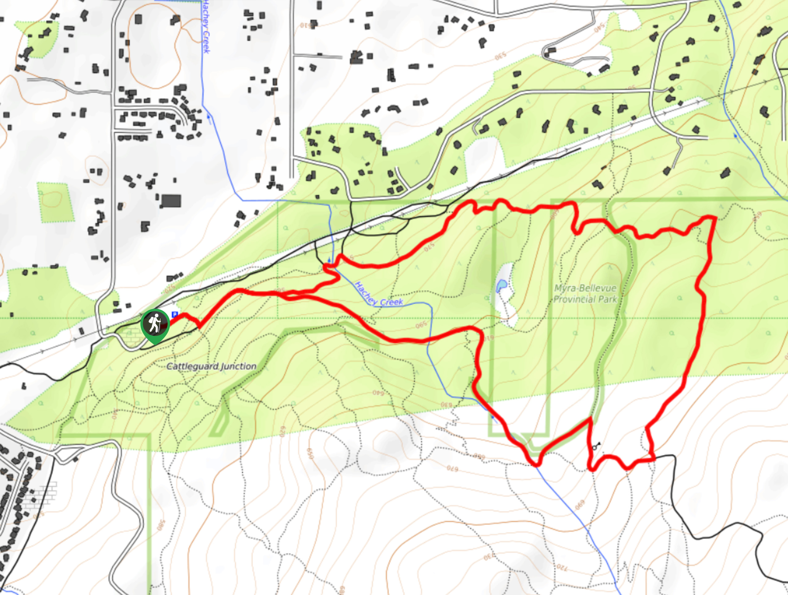 Myra Bellevue Trail Map