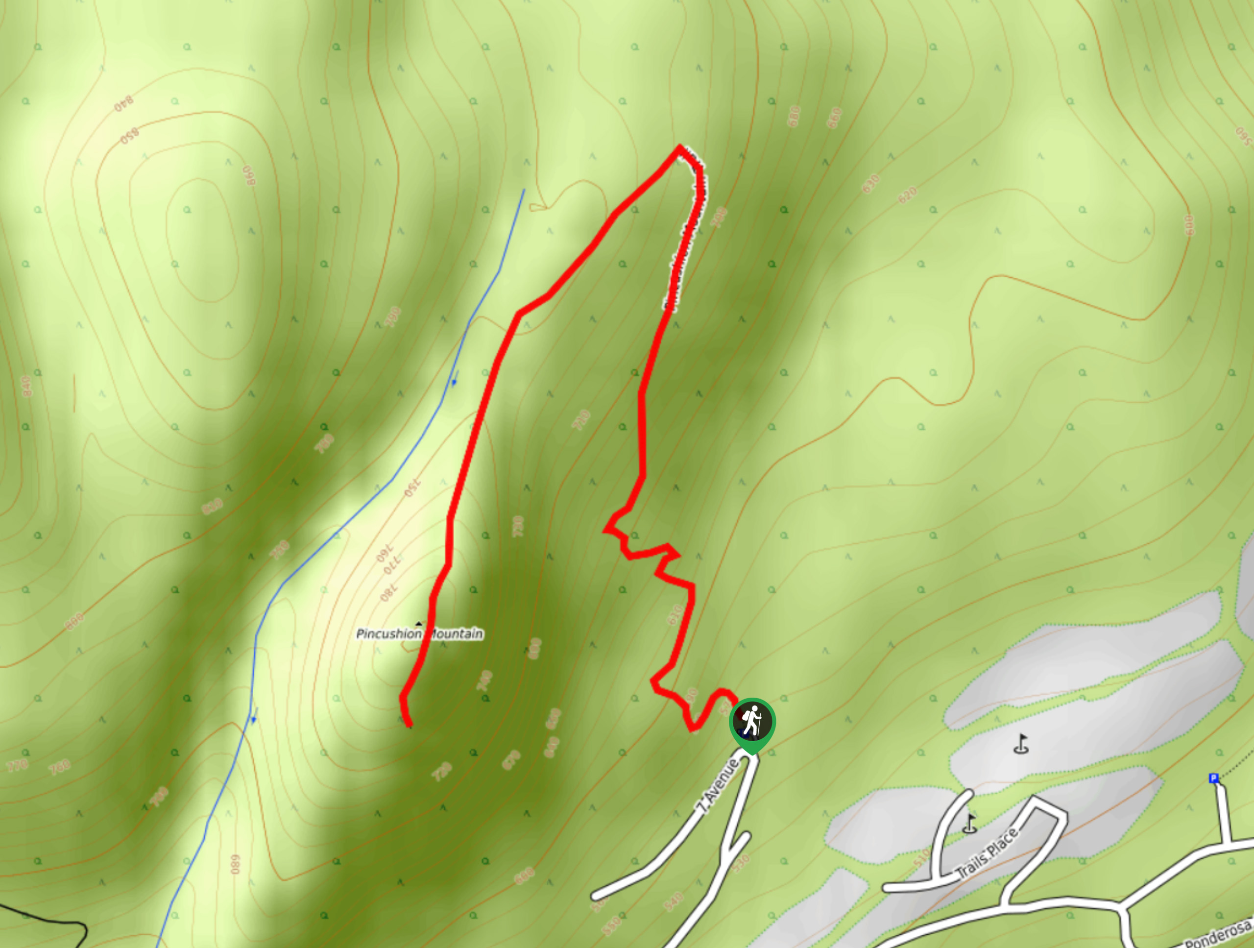 Pincushion Mountain Trail Map