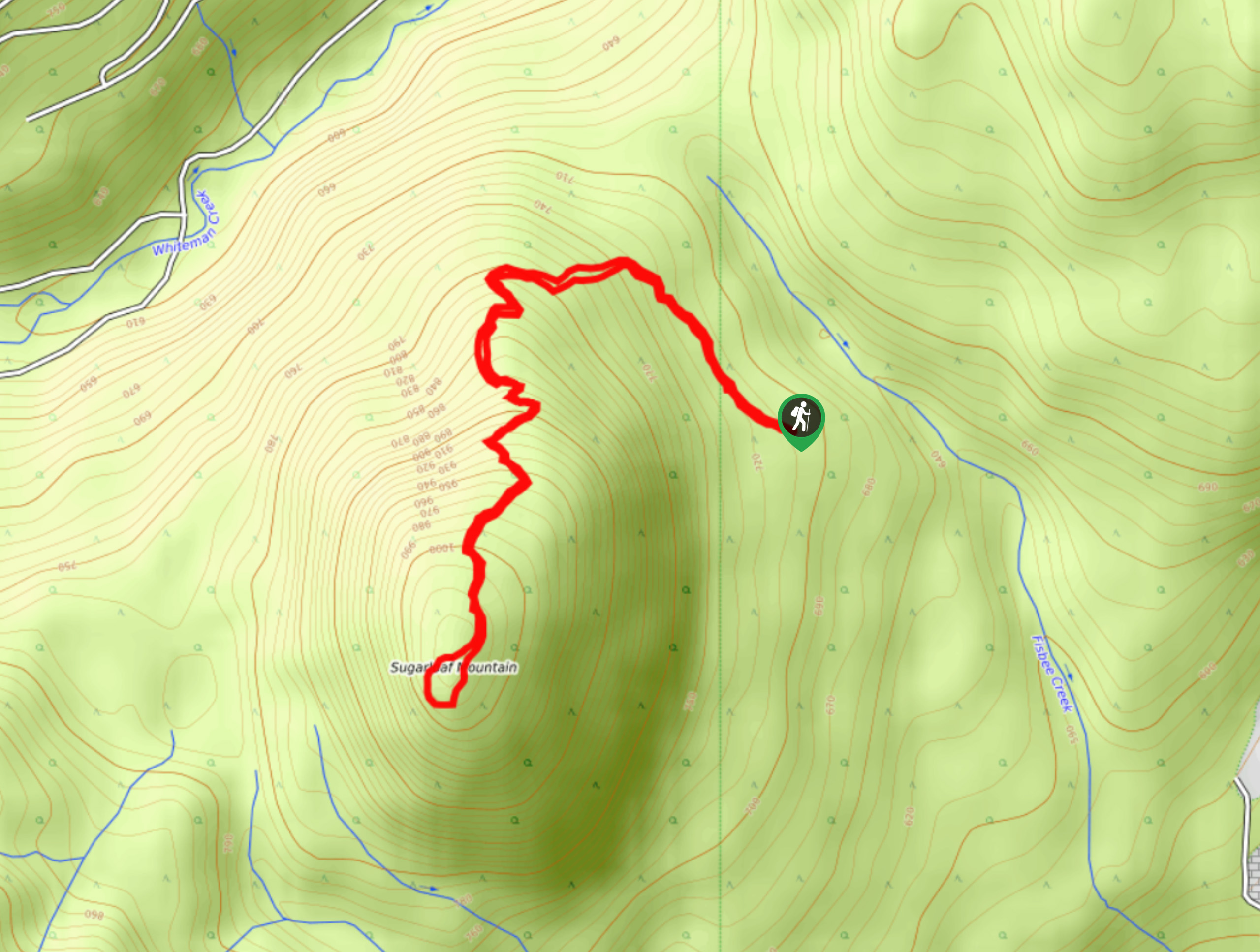 Sugarloaf Mountain Hike Map