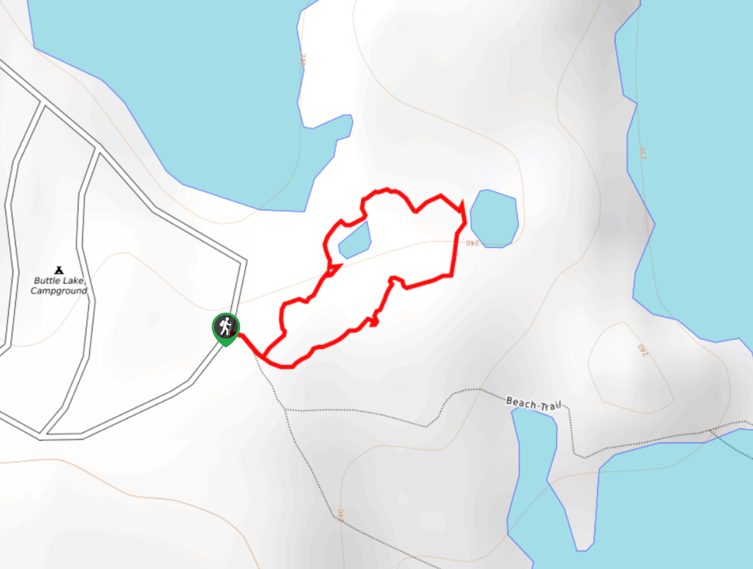 Three Pond Loop Trail Map