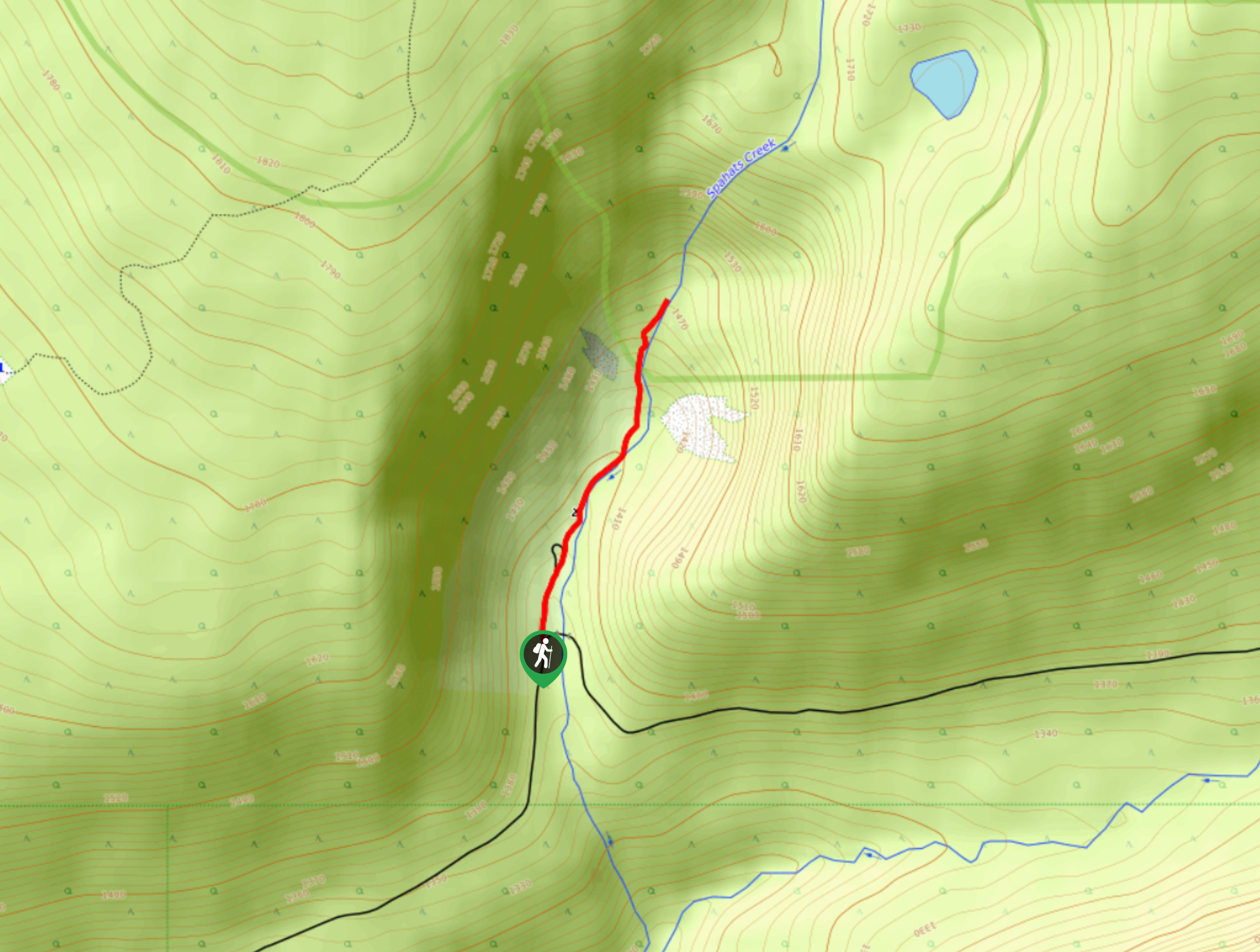 Silvertip Falls Trail Map