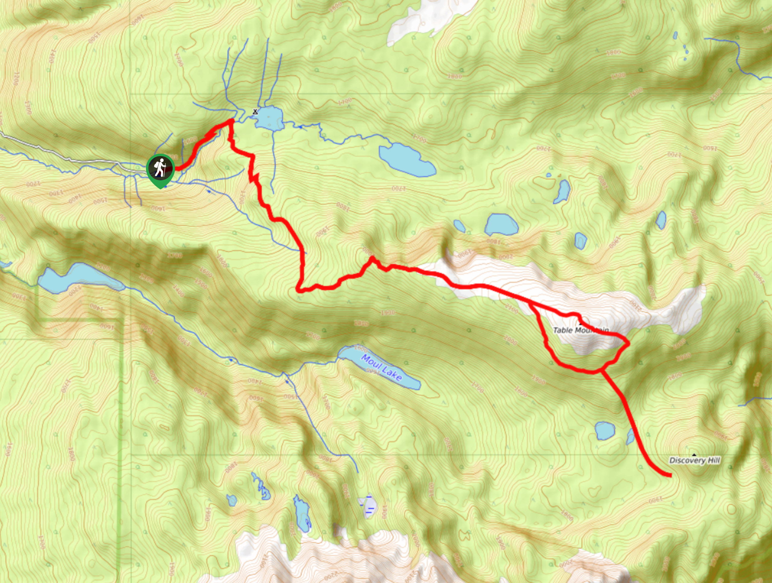 Table Mountain and Discovery Cabin Trail Map