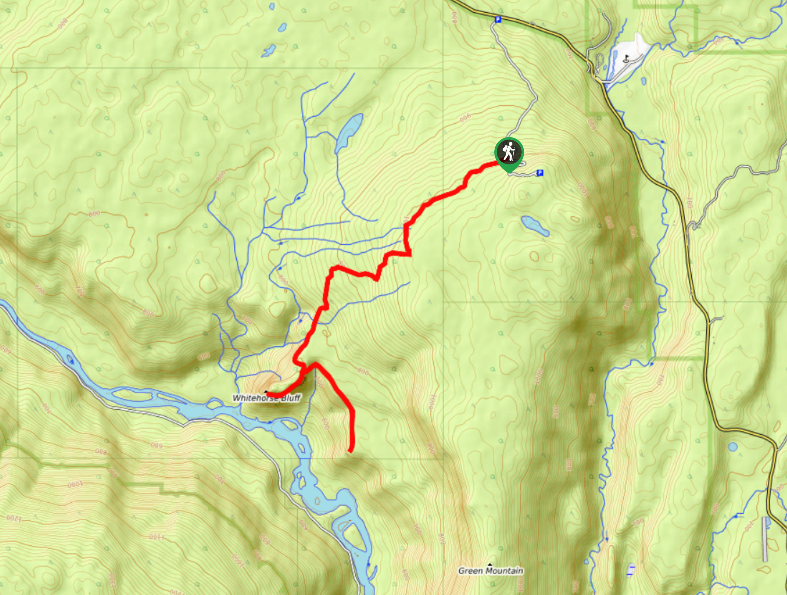 Whitehorse Bluff Trail Map