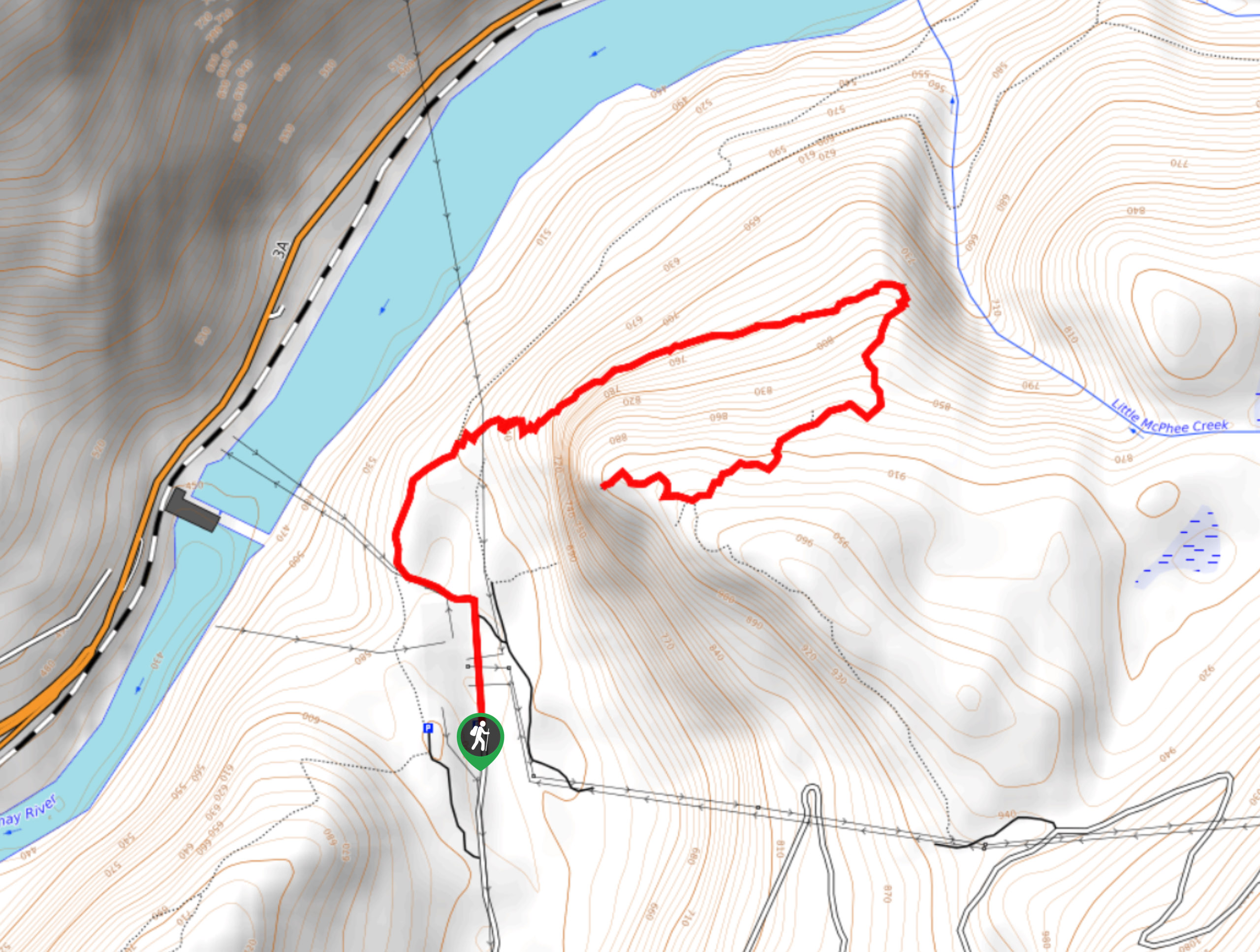 Brilliant Overlook Hike Map