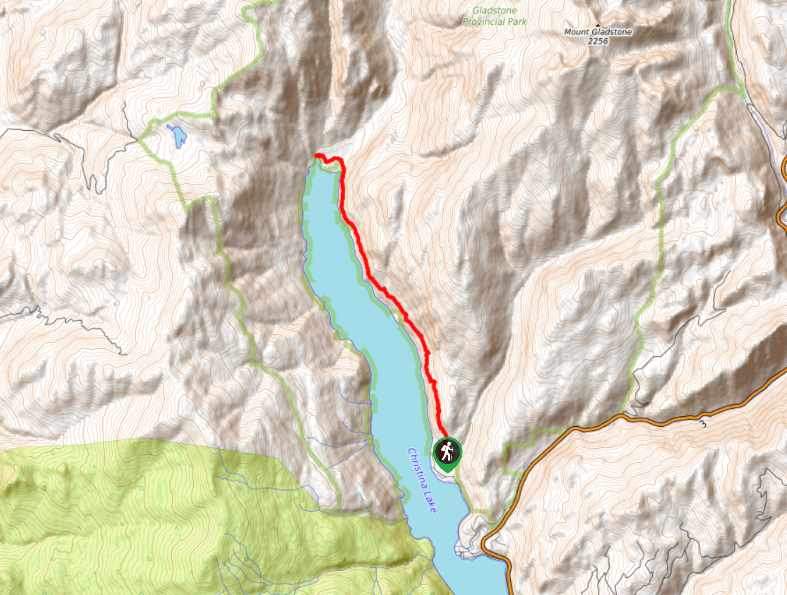 Christina Lake Hike Map