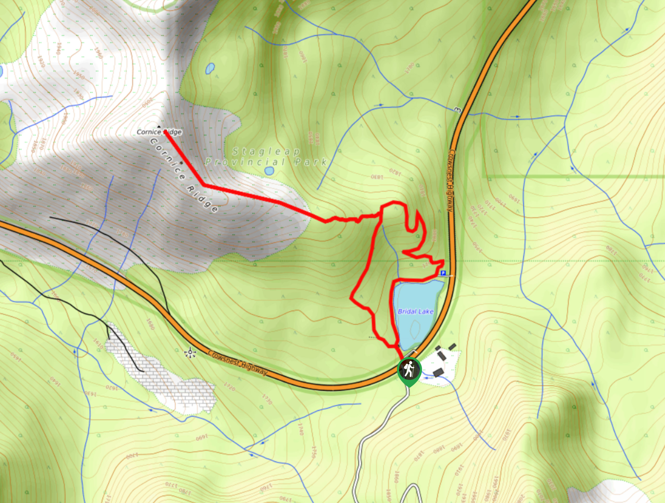 Cornice Ridge Trail Map