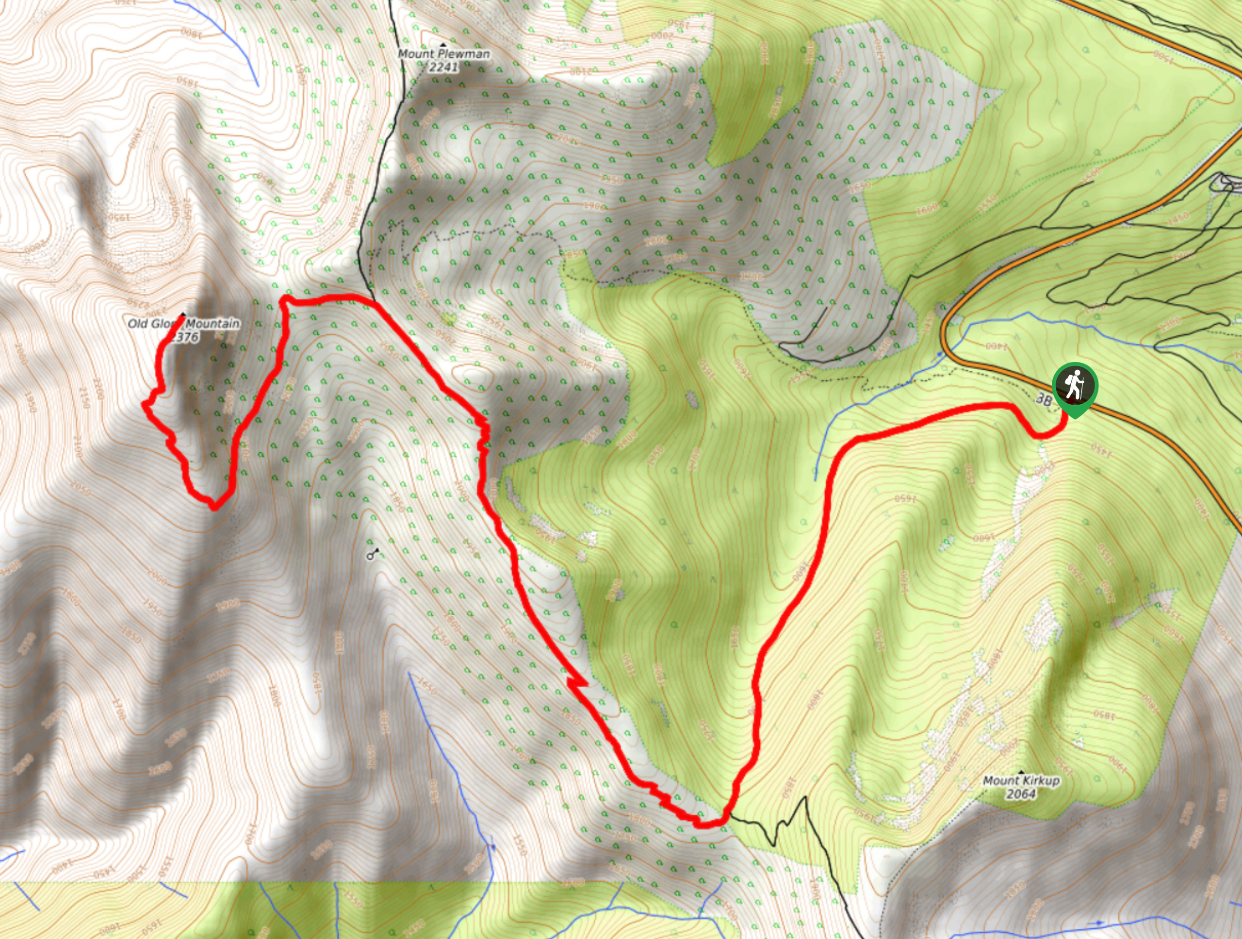 Old Glory Trail Map