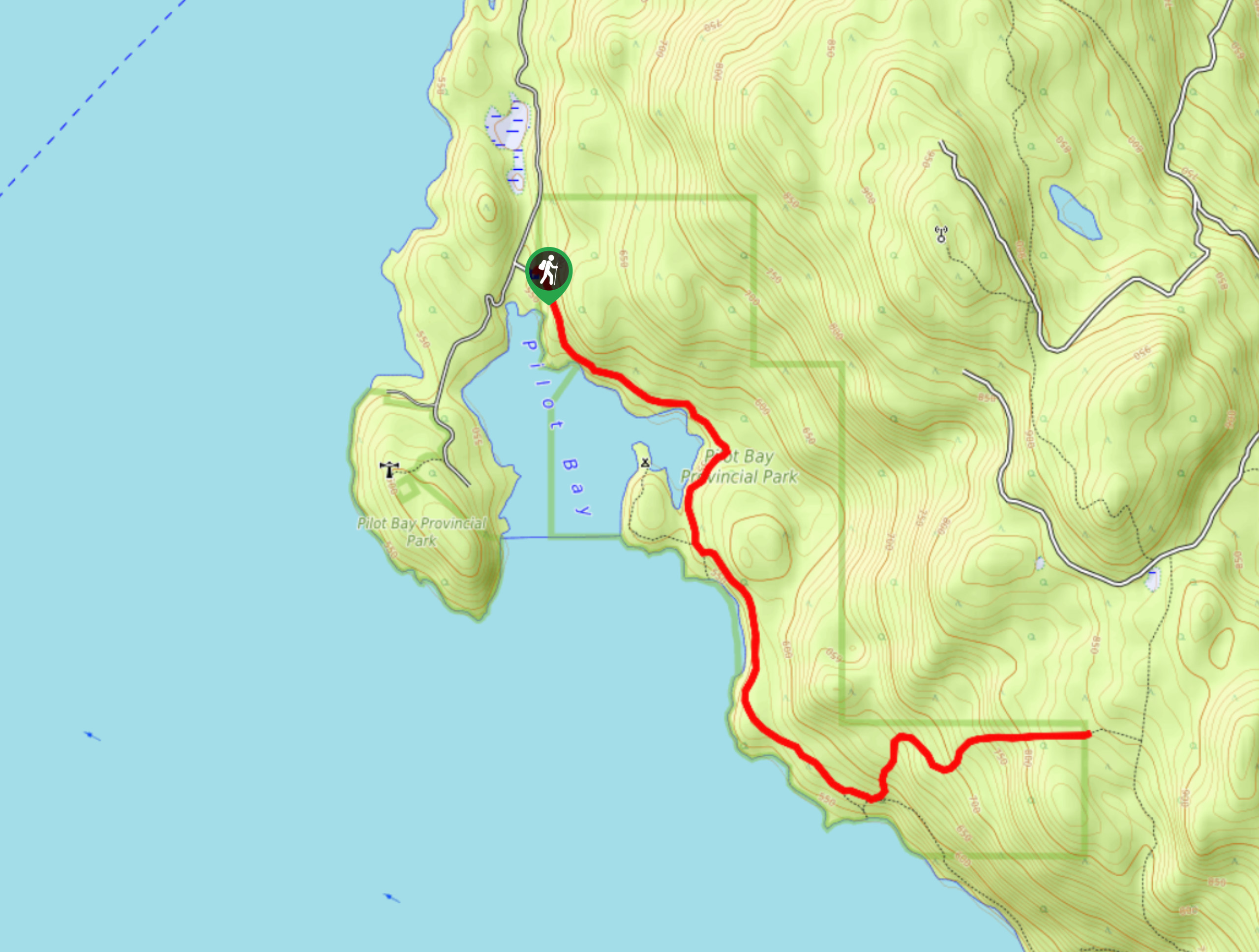Pilot Bay Peninsula Trail Map