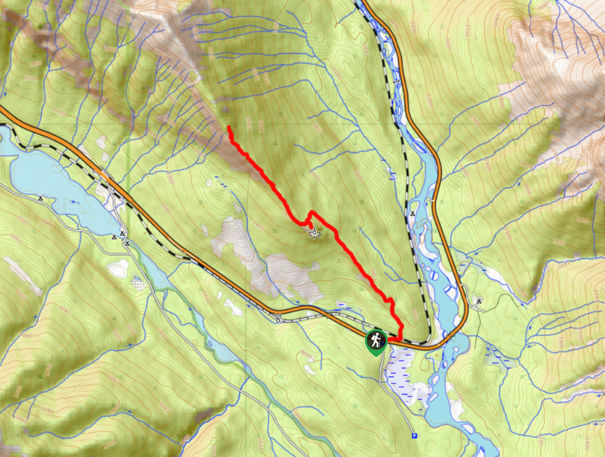 Mount Hunter Lookout Trail Map