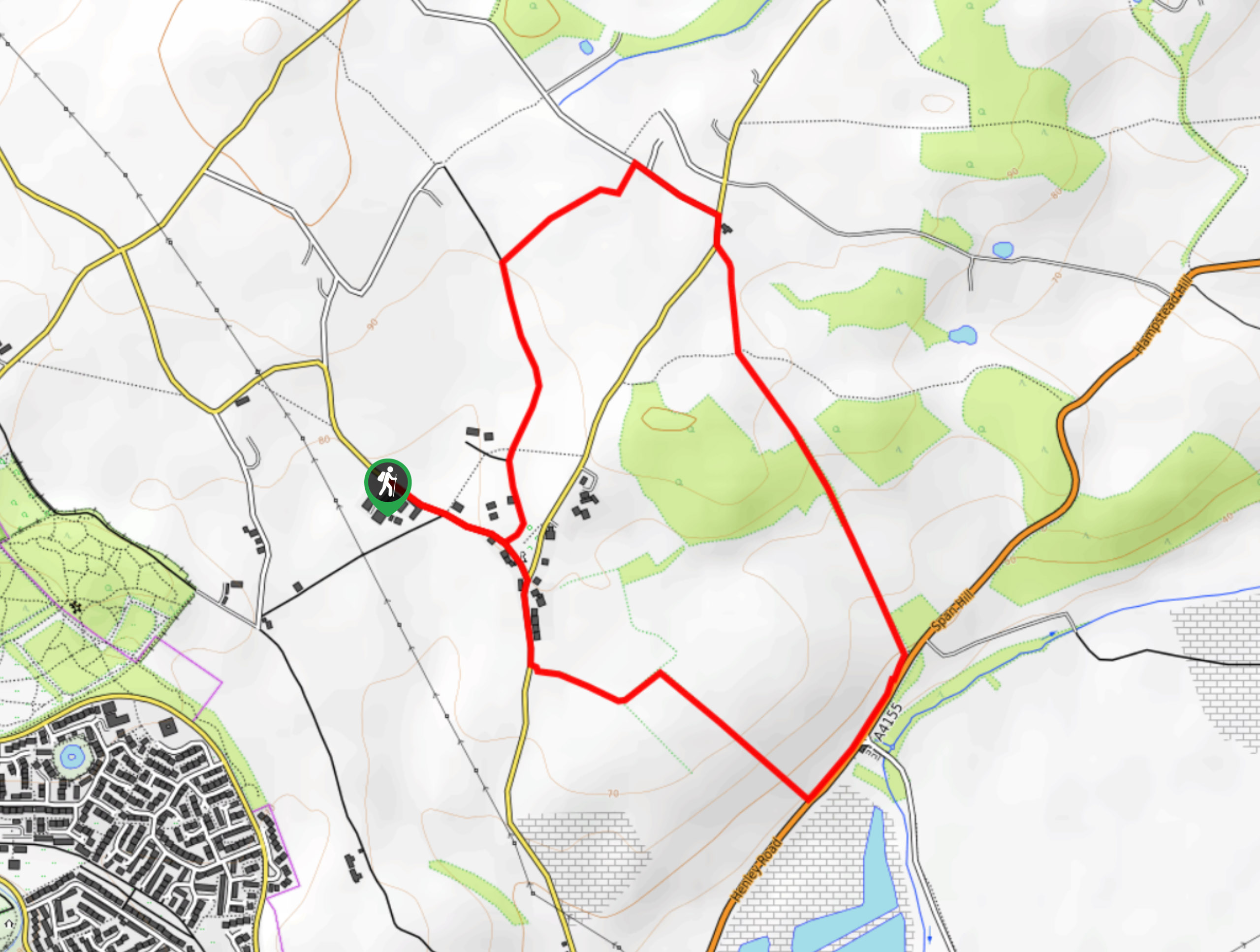 Loddon Brewery and Chilterns Boundary Walk Map