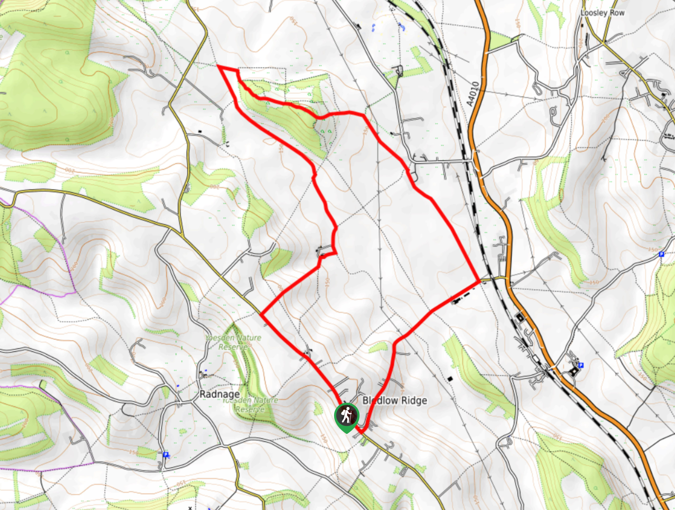 Red Kites and Ridgeway Loop Map