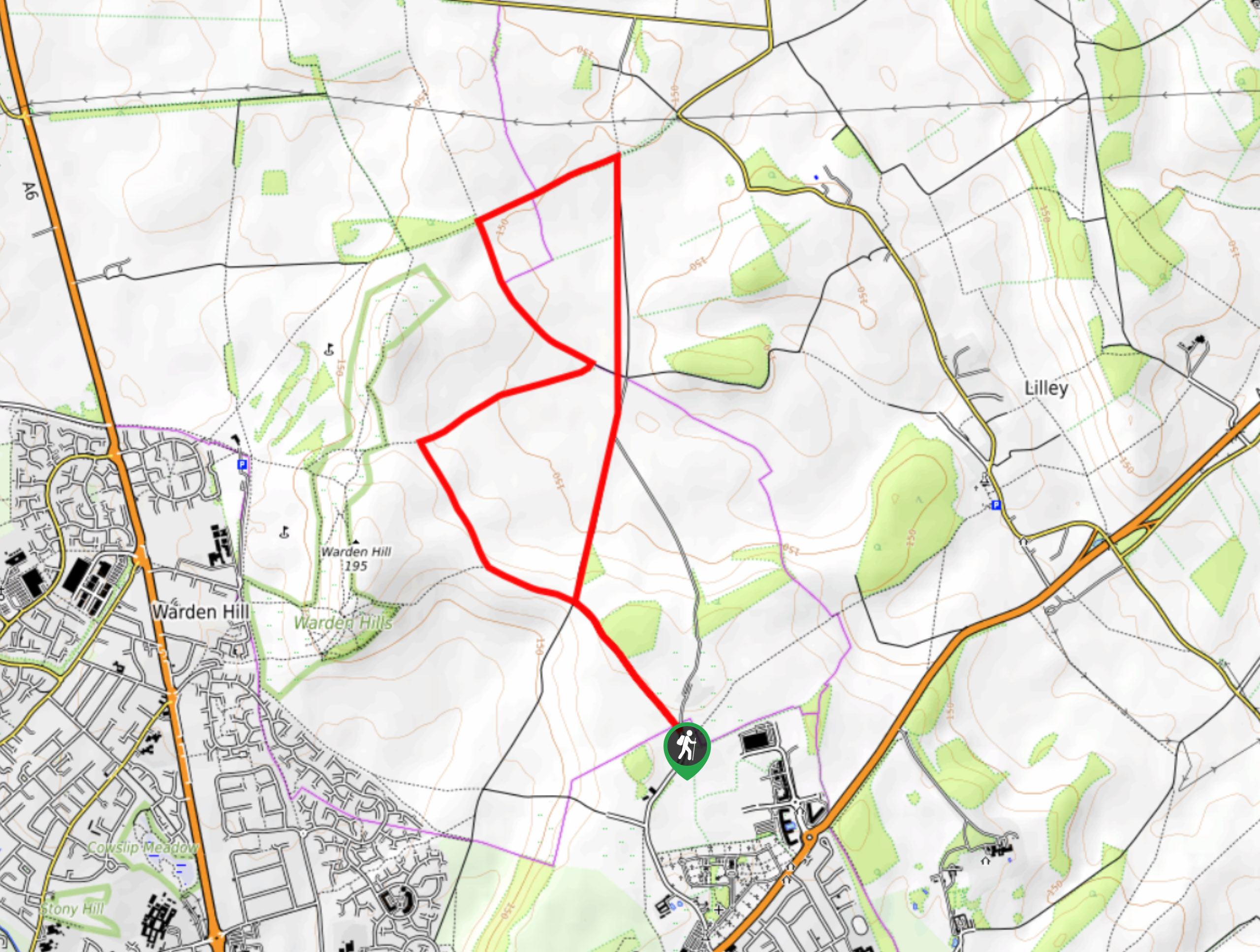 Warden Hills Back Fields Circular Map