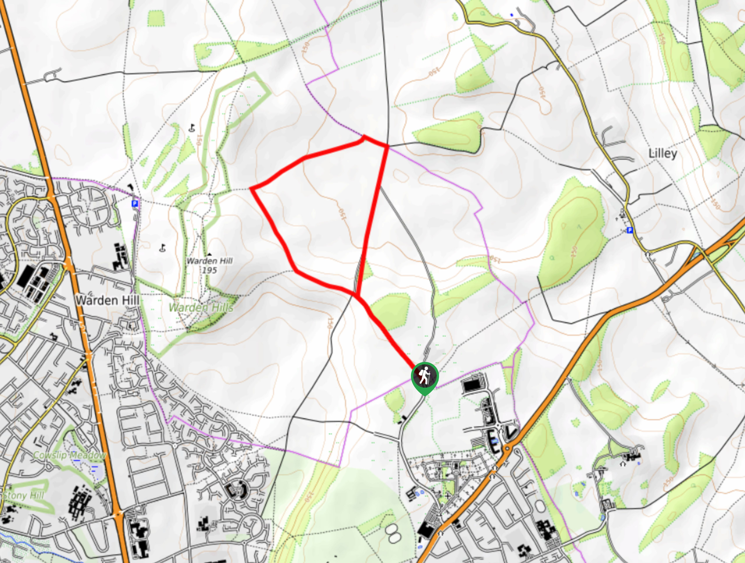 Warden Hills Backside Circular Map