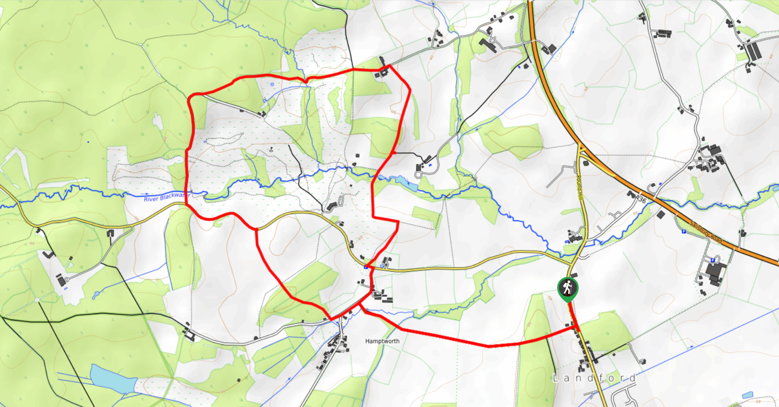 Landford and Hamptworth Walk Map