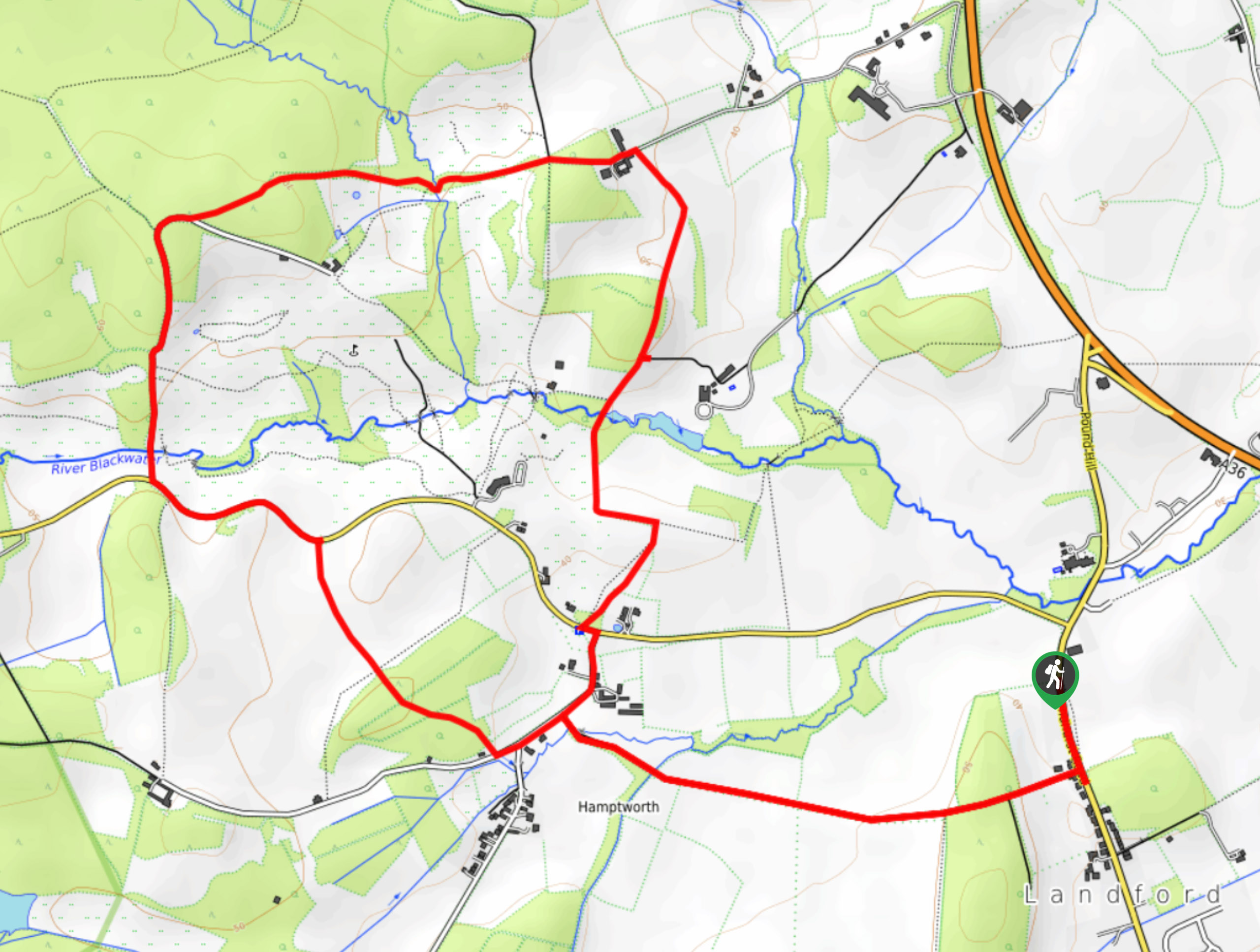 Landford and Hamptworth Walk Map