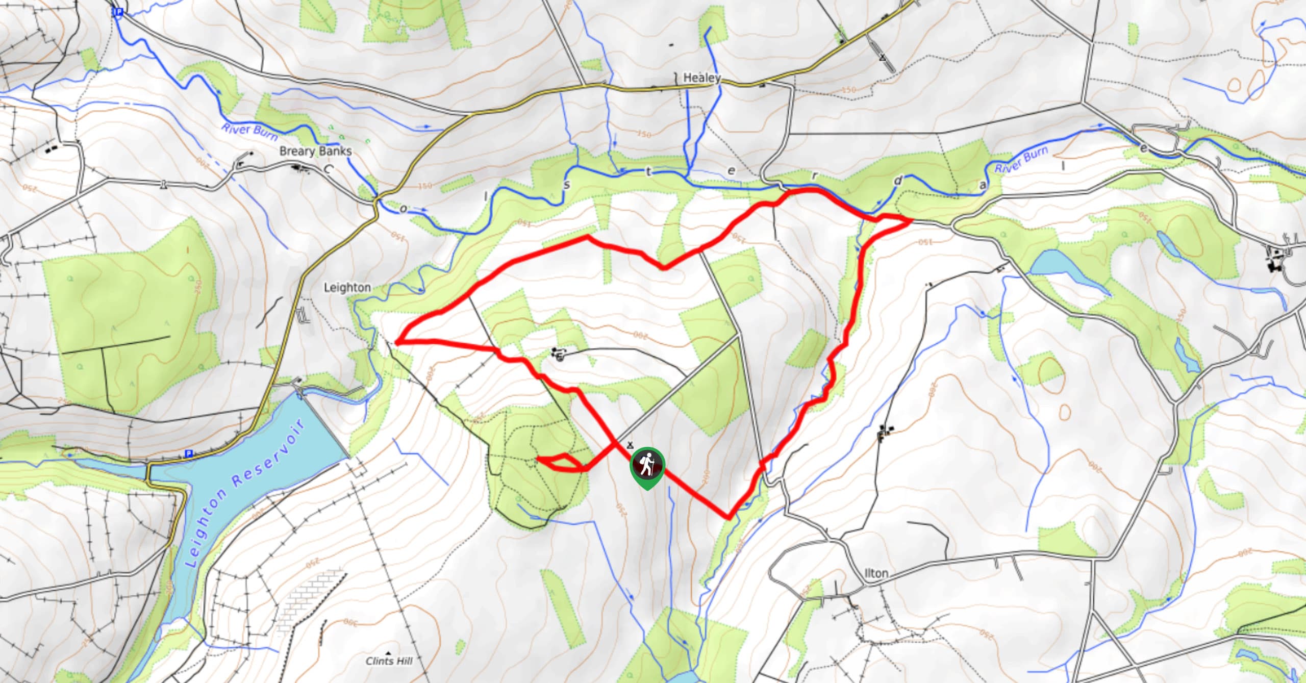 Swinton Bivouac, Druid's Temple and Sole Beck Walk Map