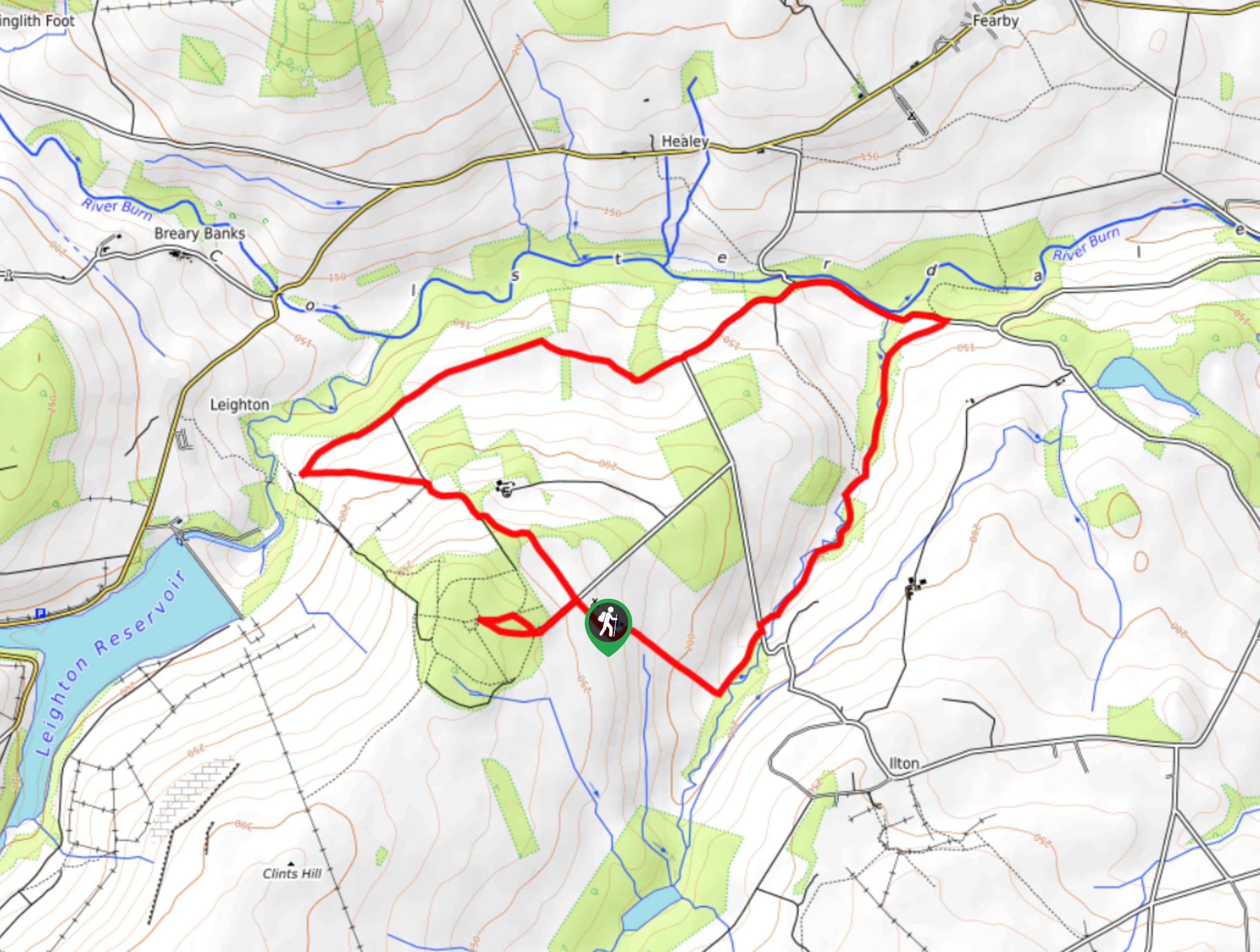 Swinton Bivouac, Druid's Temple and Sole Beck Walk Map