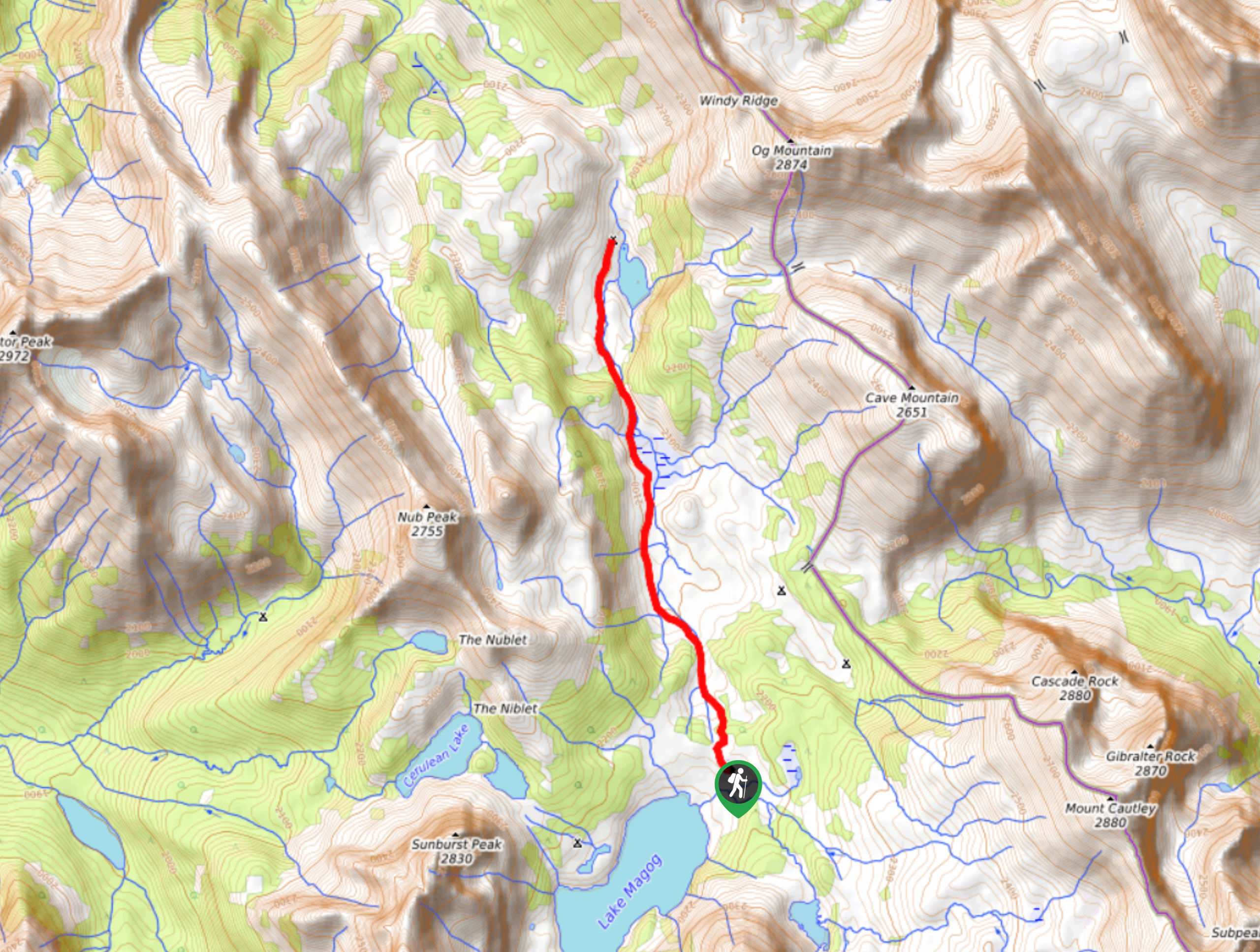 Og Lake Trail Map