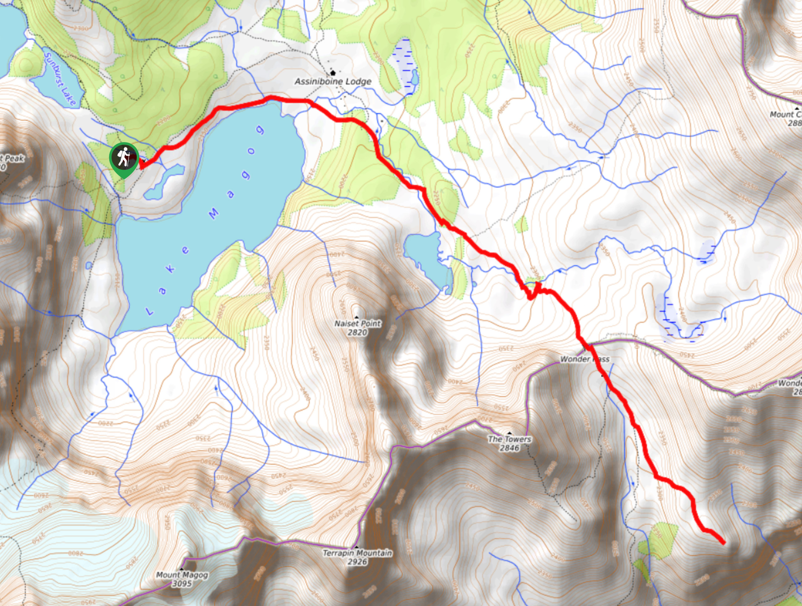 Wonder Pass Viewpoint Trail Map
