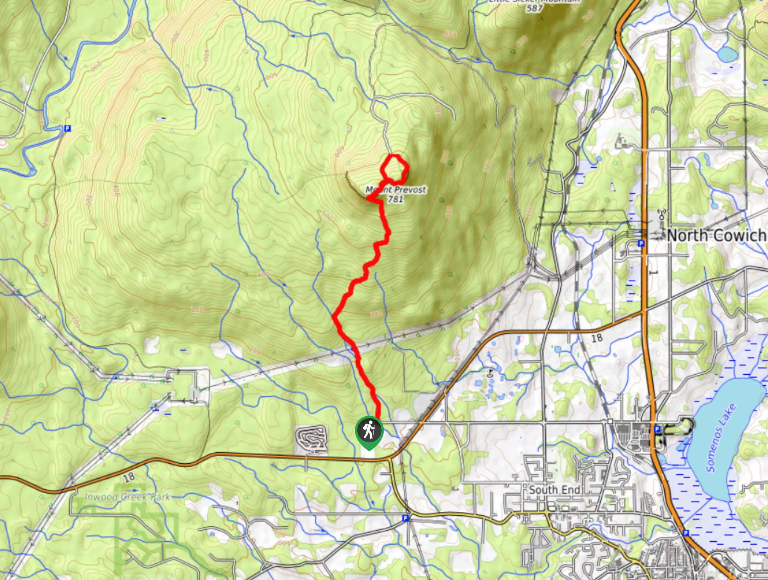 Mount Prevost Trail Map